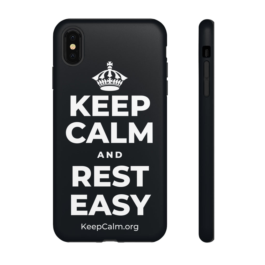 KEEP CALM AND REST EASY Phone Case (Dark)