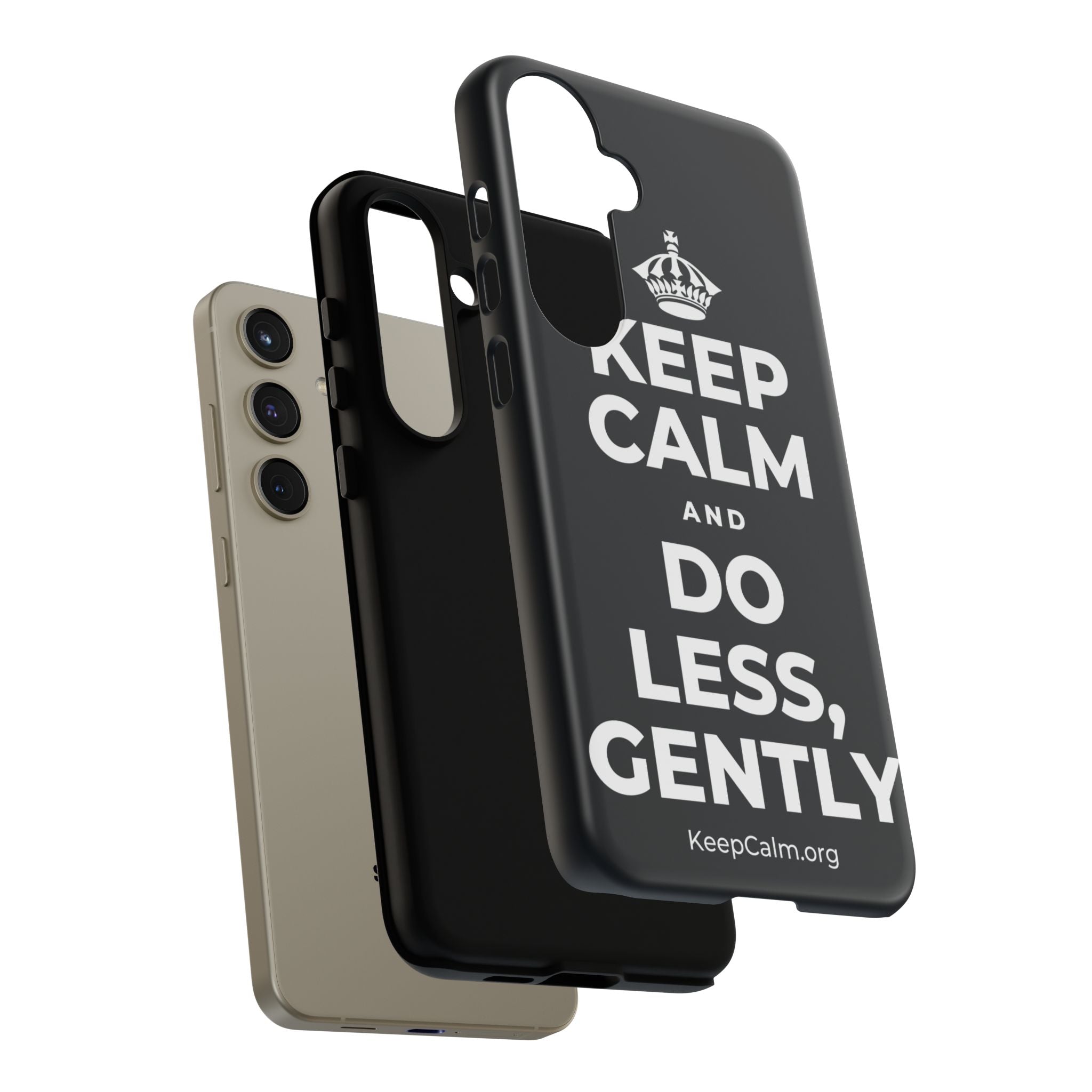 KEEP CALM AND DO LESS, GENTLY Phone Case (Dark)