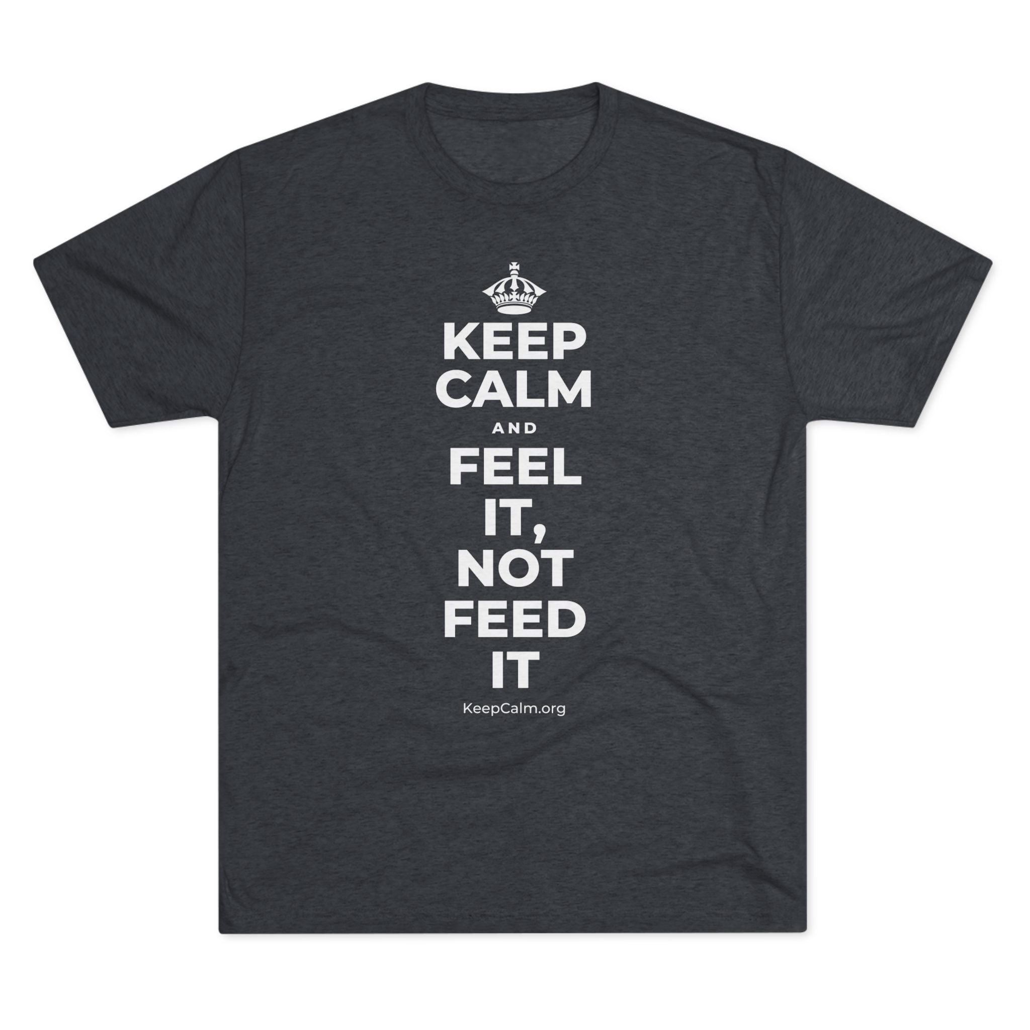 KEEP CALM AND FEEL IT, NOT FEED IT Tri-Blend Tee
