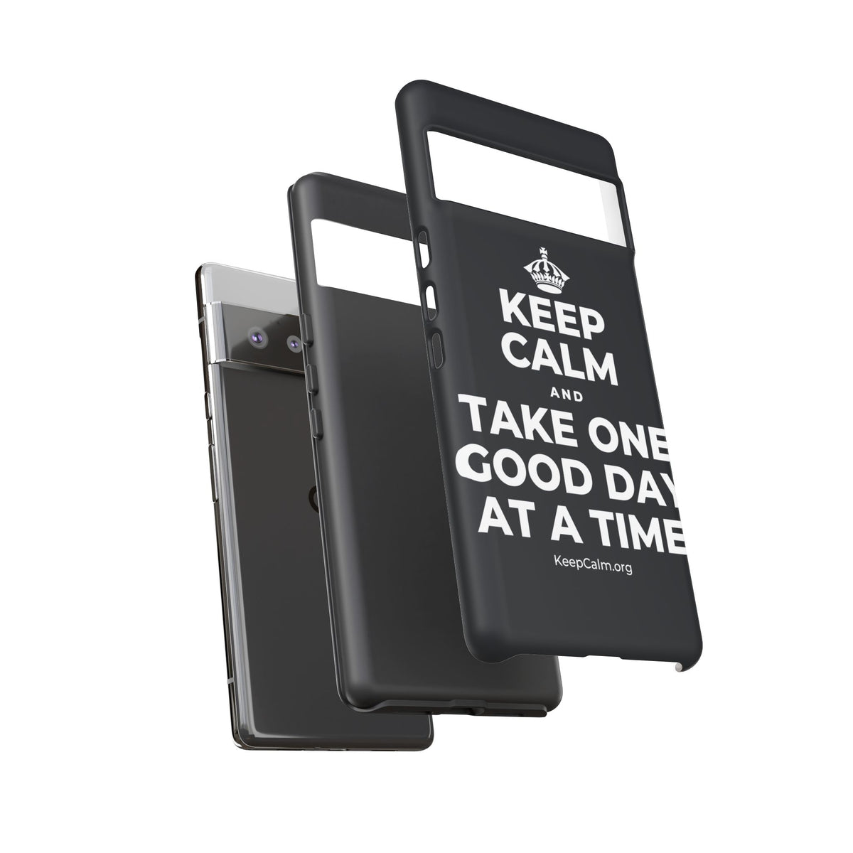 KEEP CALM AND TAKE ONE GOOD DAY AT A TIME Phone Case (Dark)