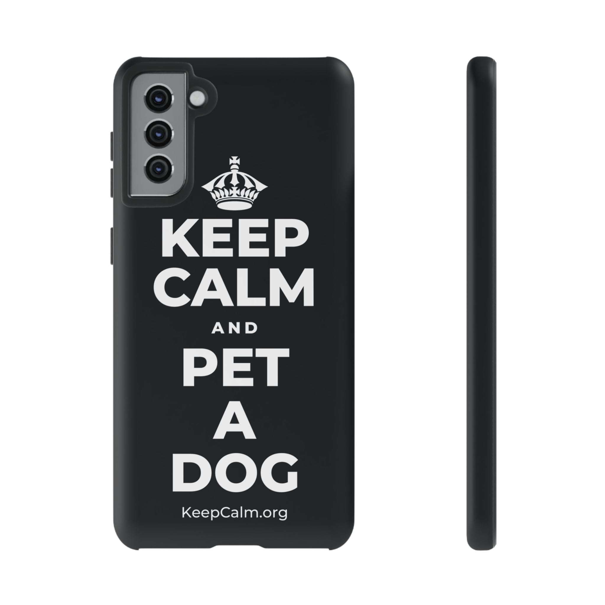 KEEP CALM AND PET A DOG Phone Case (Dark)