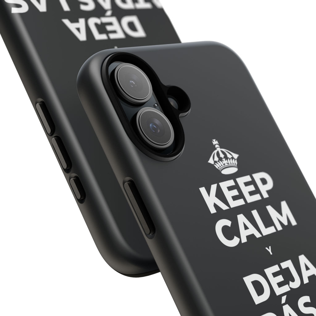 KEEP CALM Y DEJA ATRÁS LAS VIEJAS CARGAS Phone Case (Dark)