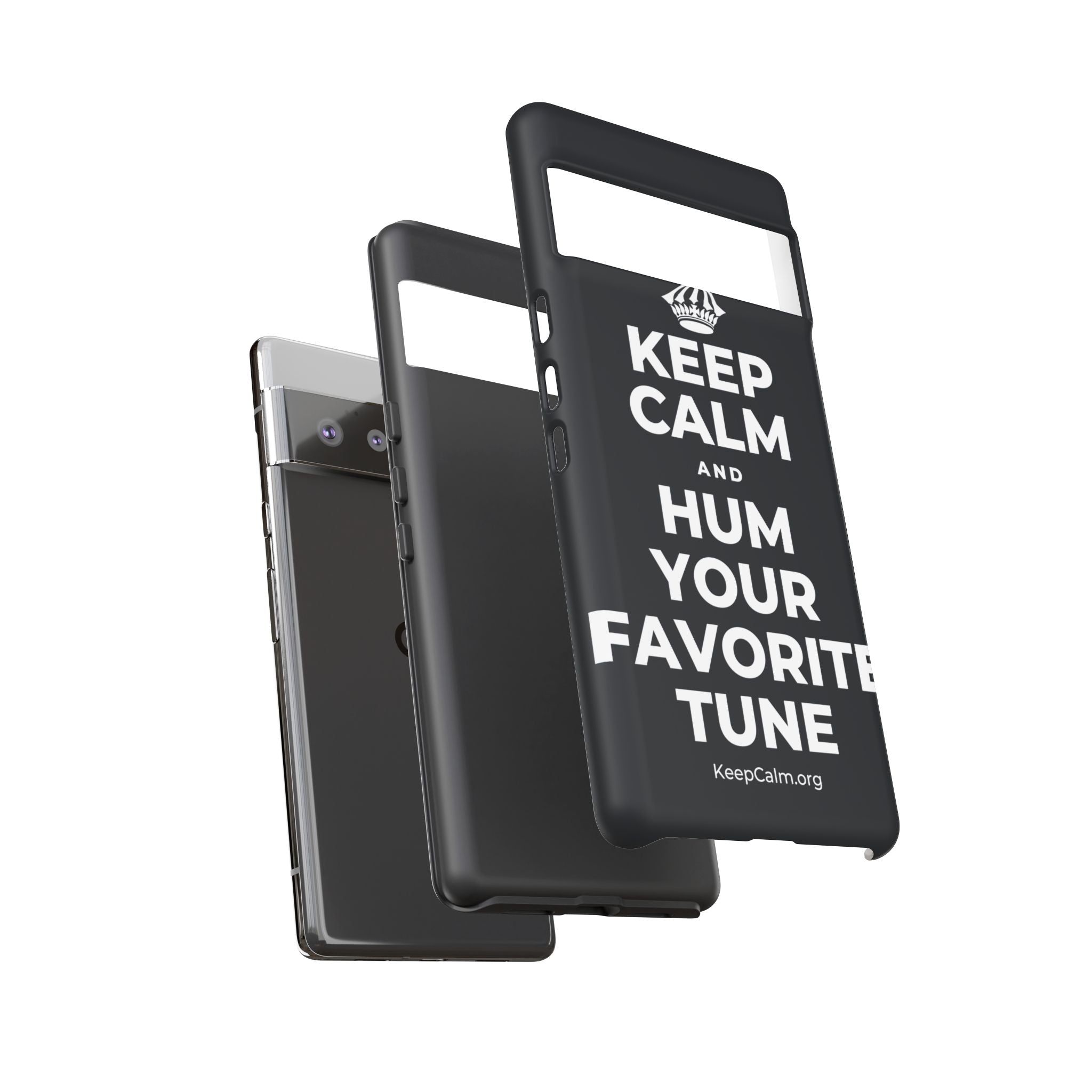 KEEP CALM AND HUM YOUR FAVORITE TUNE Phone Case (Dark)