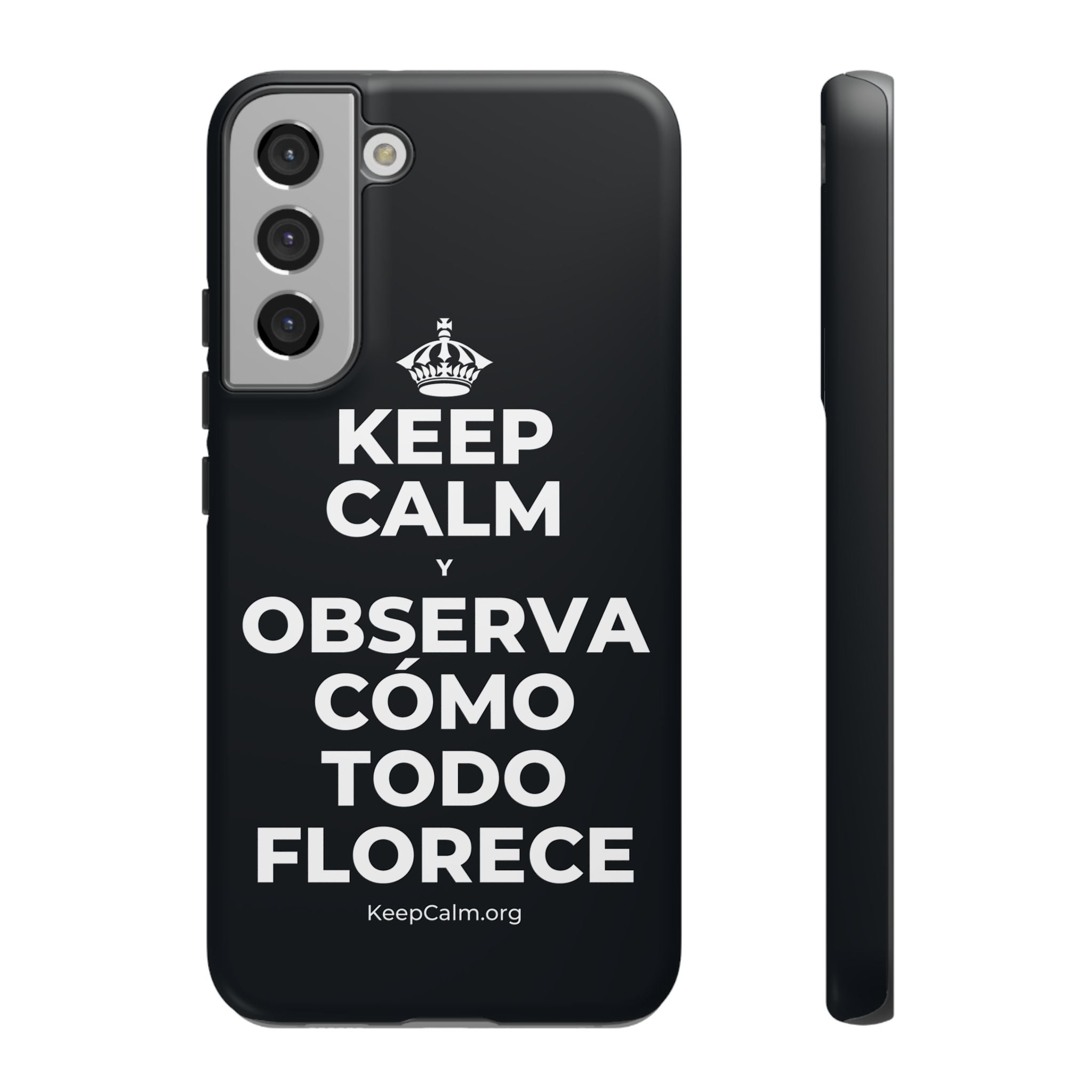 KEEP CALM Y OBSERVA CÓMO TODO FLORECE Phone Case (Dark)