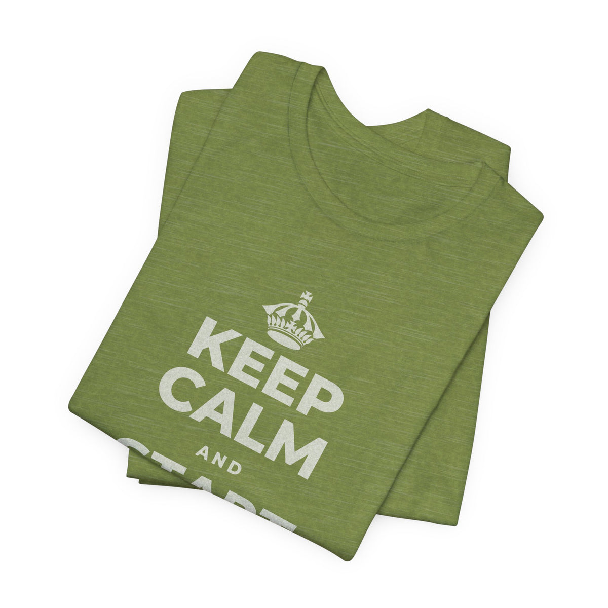 KEEP CALM AND START WHERE YOU ARE T-Shirt (Baby Blue–Silver)