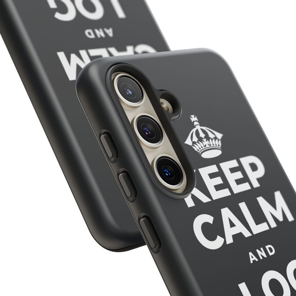 KEEP CALM AND LOG OFF EARLY Phone Case (Dark)