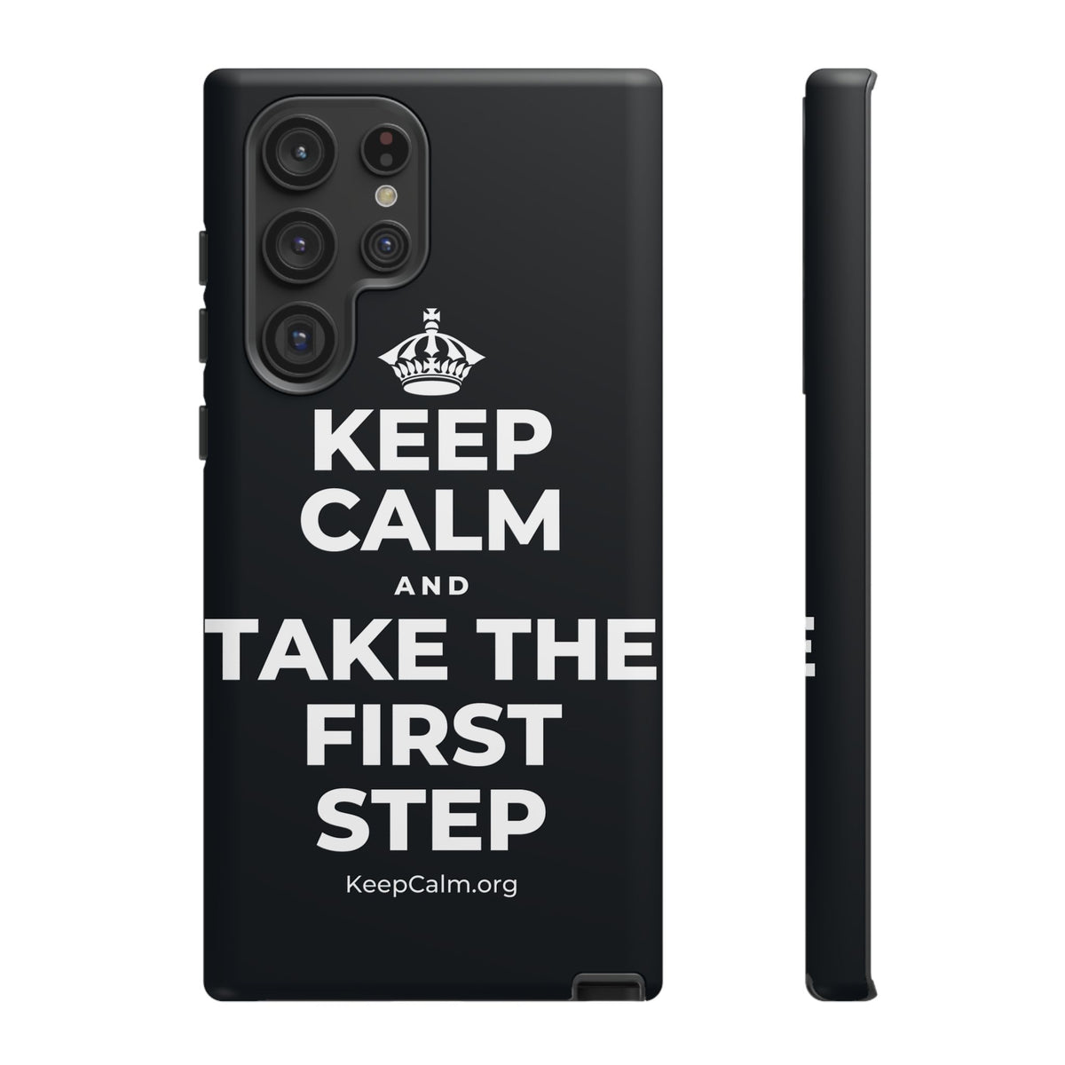 KEEP CALM AND TAKE THE FIRST STEP Phone Case (Dark)