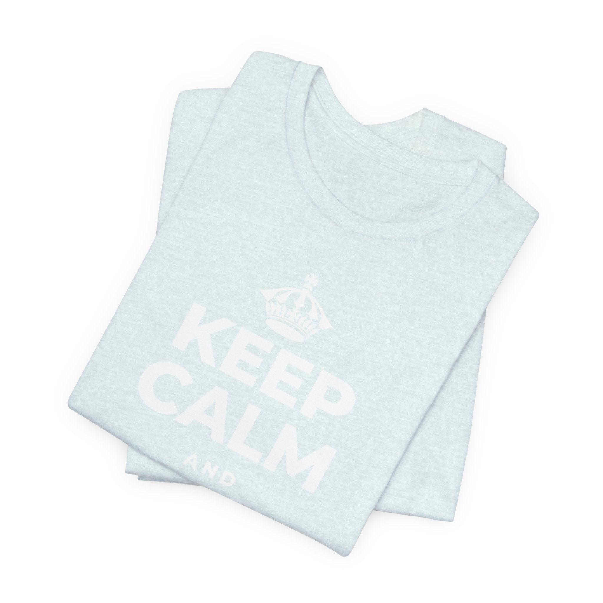 KEEP CALM AND UNCLENCH T-Shirt (Soft Cream–Heather Mauve)