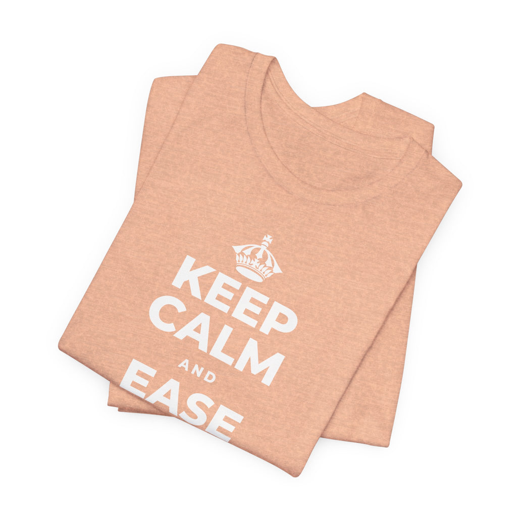 KEEP CALM AND EASE INTO THE WEEK T-Shirt (Soft Cream–Heather Mauve)