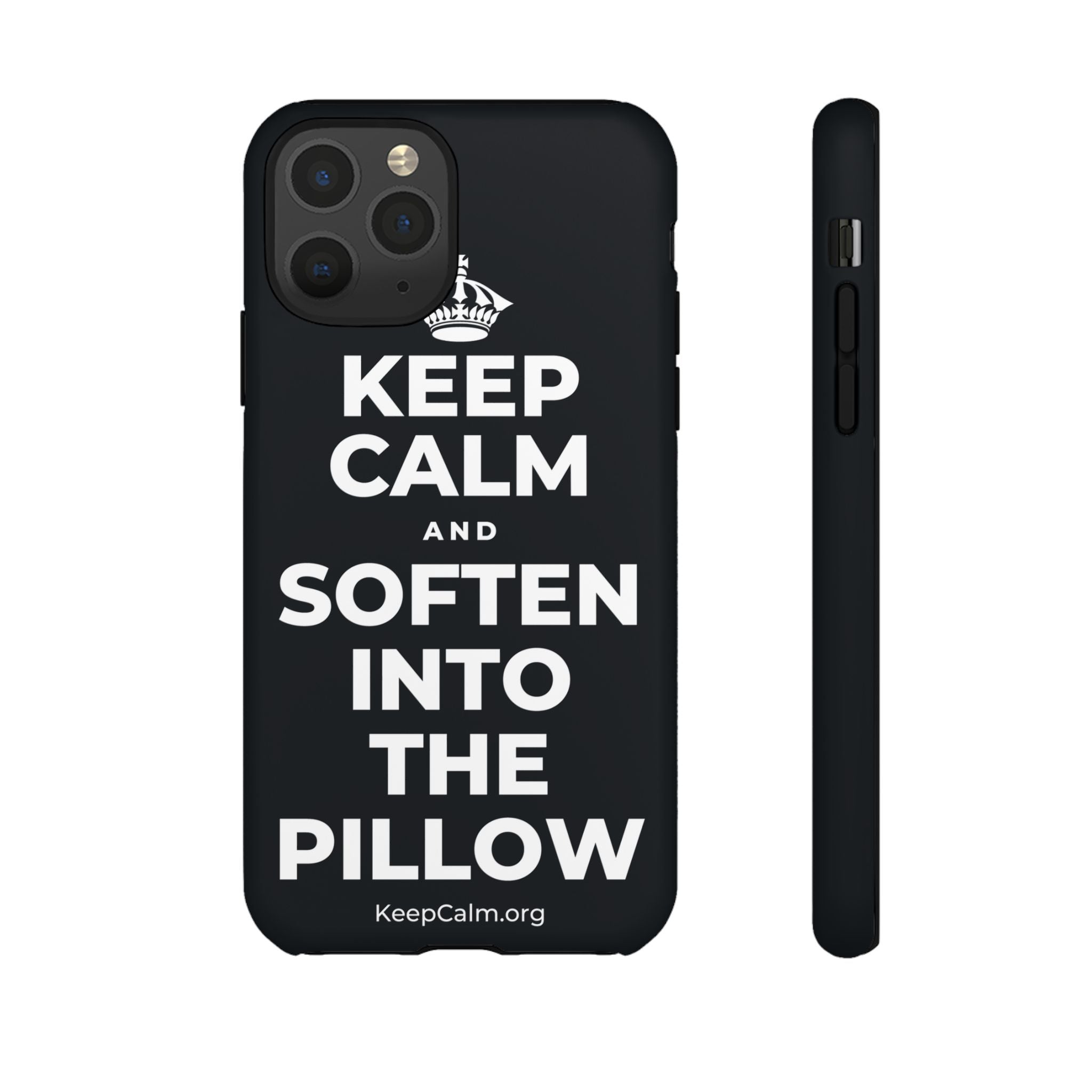 KEEP CALM AND SOFTEN INTO THE PILLOW Phone Case (Dark)