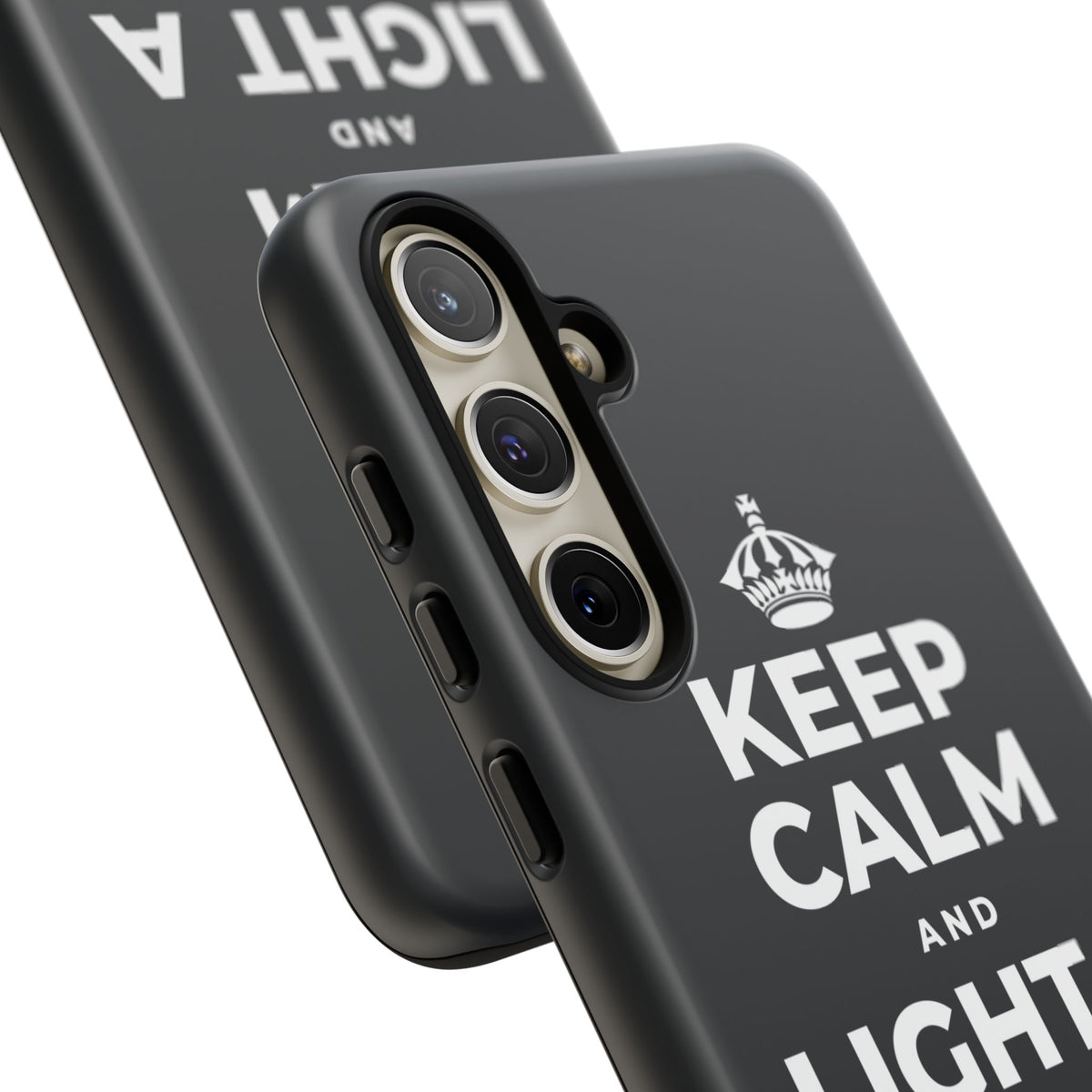 KEEP CALM AND LIGHT A COZY CANDLE Phone Case (Dark)