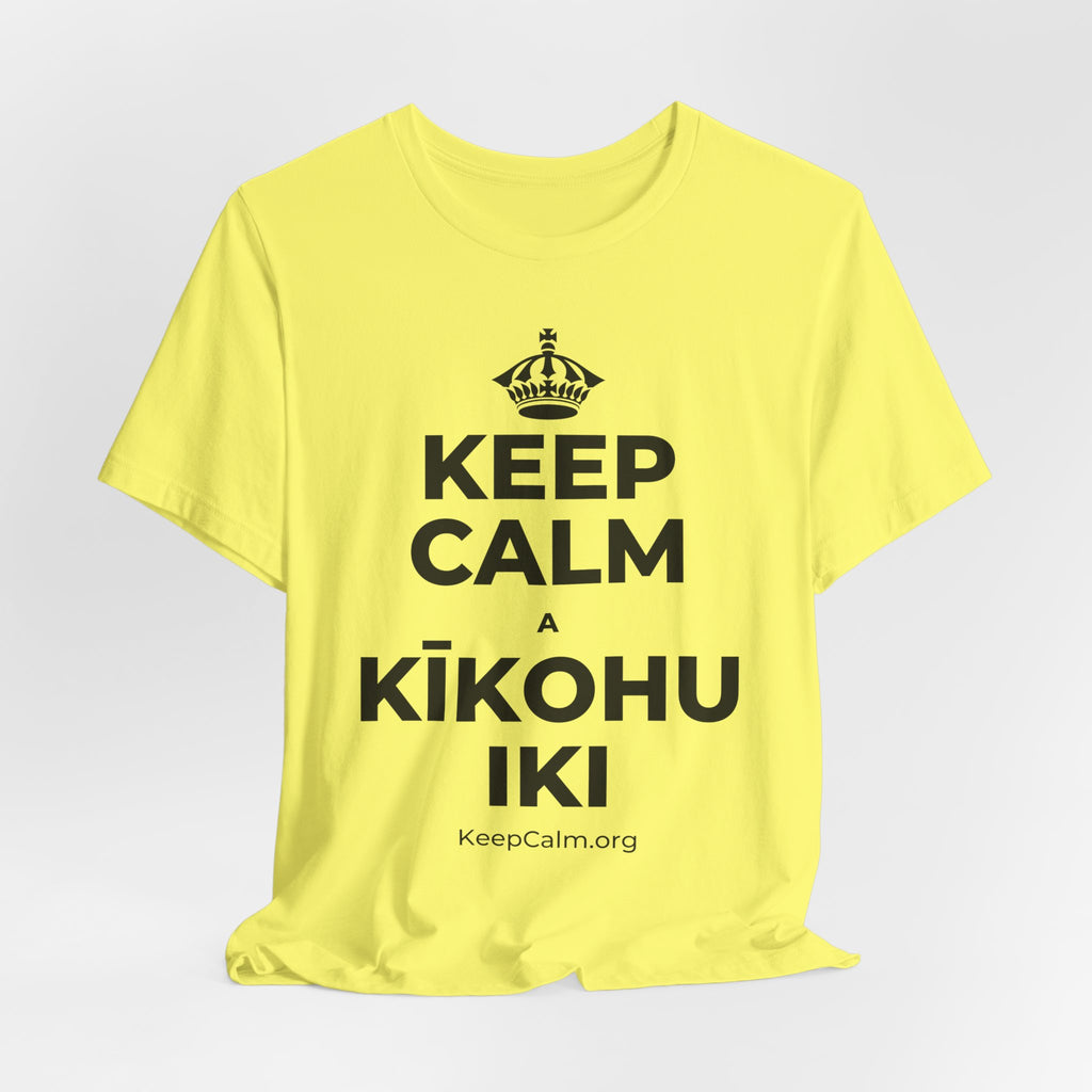 KEEP CALM A KĪKOHU IKI T-Shirt (Soft Cream–Heather Mauve)
