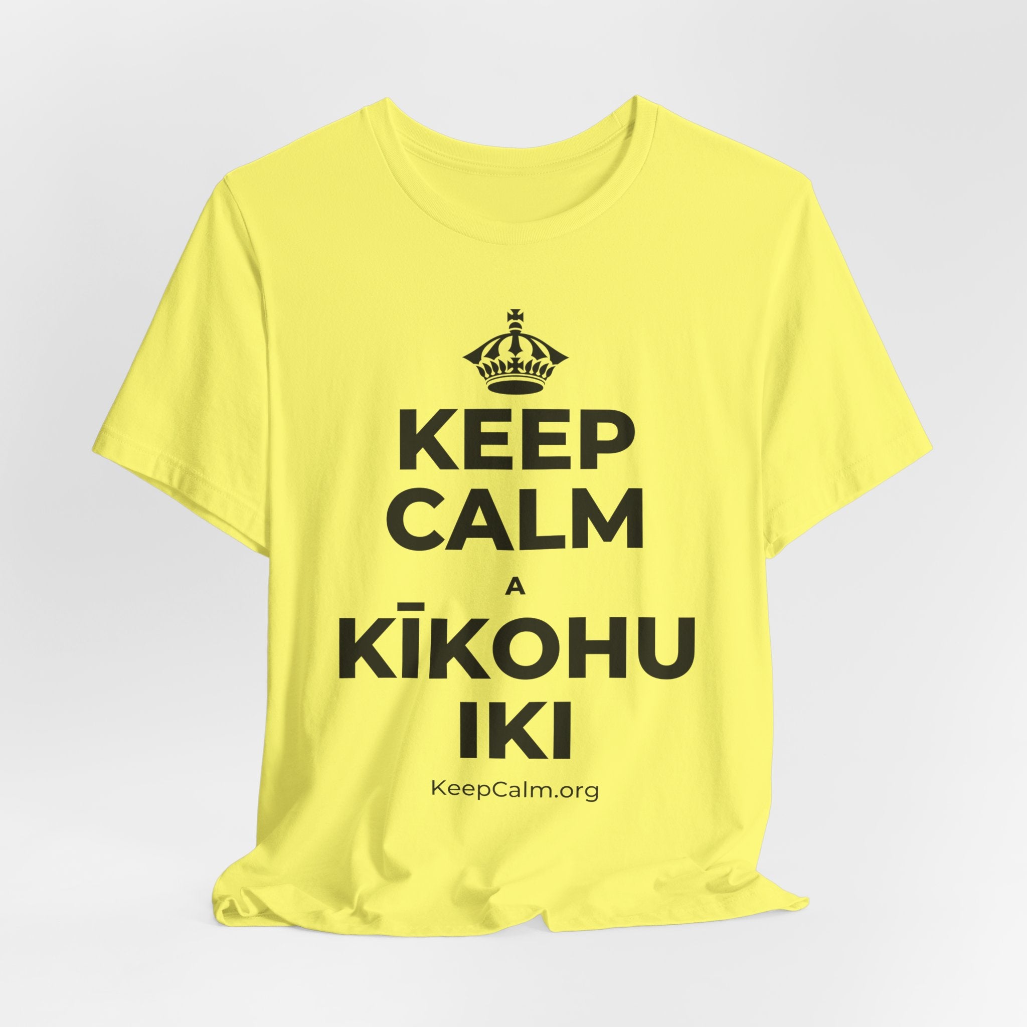 KEEP CALM A KĪKOHU IKI T-Shirt (Soft Cream–Heather Mauve)
