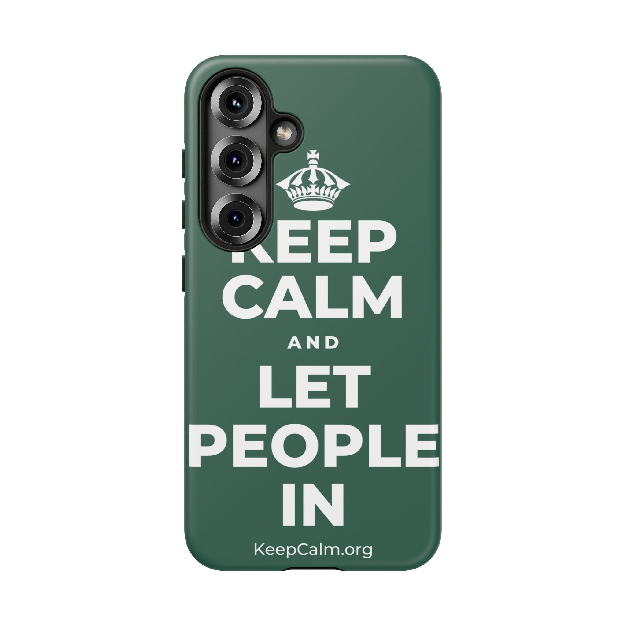 KEEP CALM AND LET PEOPLE IN Phone Case