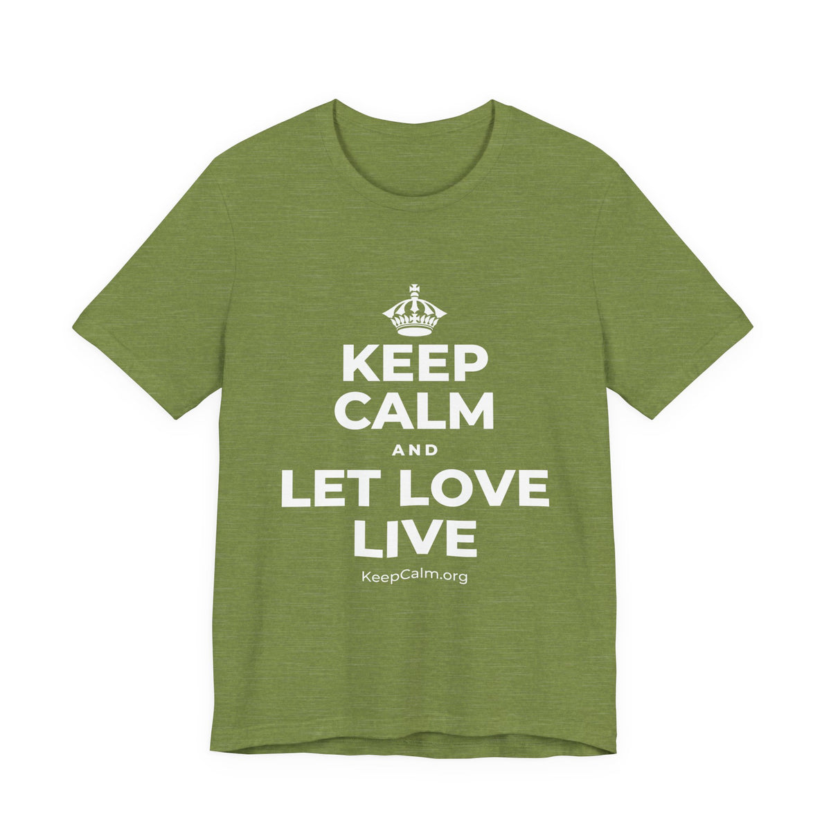 KEEP CALM AND LET LOVE LIVE T-Shirt (Baby Blue–Silver)