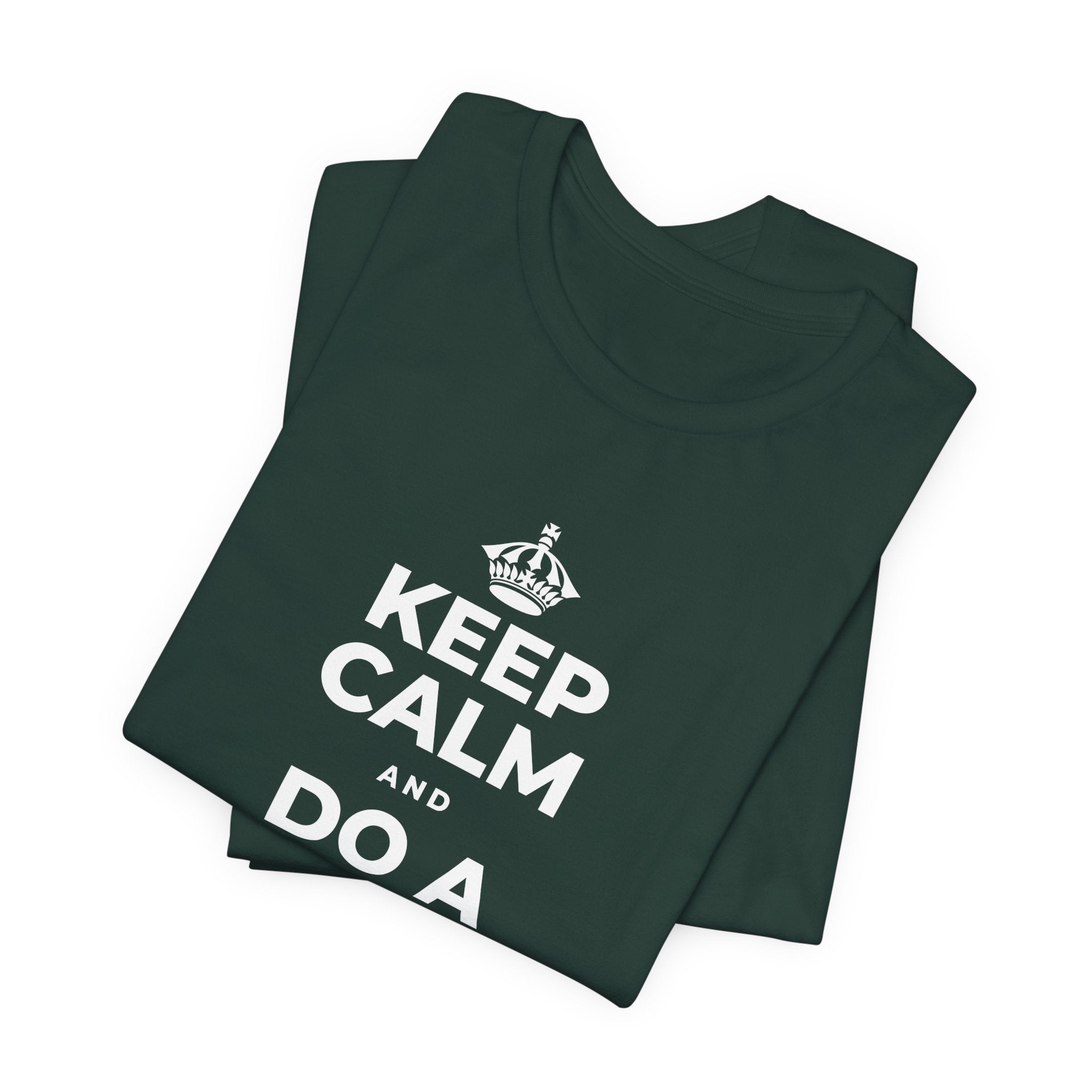 KEEP CALM AND DO A SMALL GOOD DEED T-Shirt (White–Asphalt)