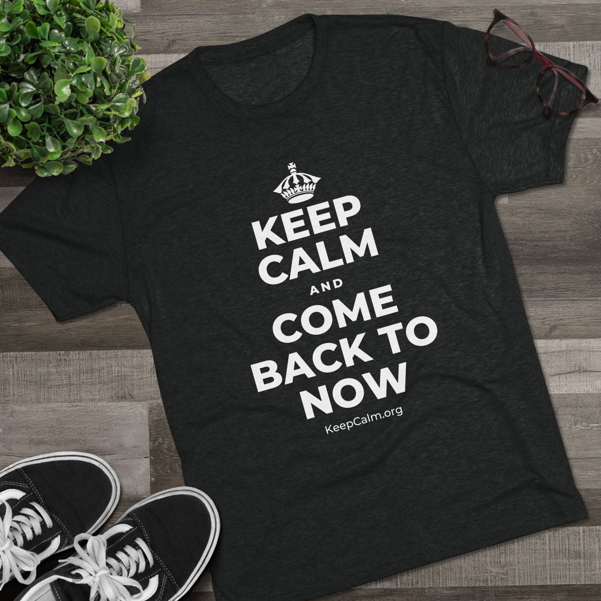 KEEP CALM AND COME BACK TO NOW Tri-Blend Tee