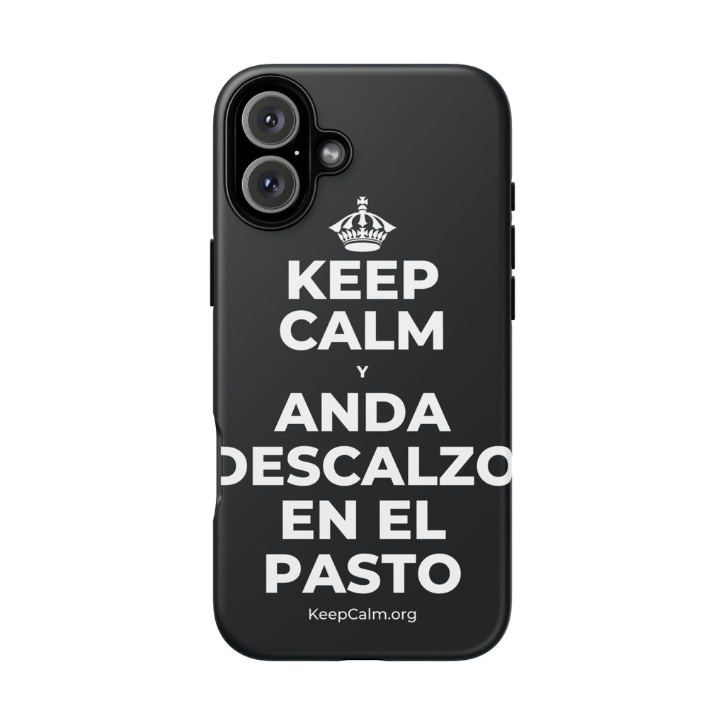 KEEP CALM Y ANDA DESCALZO EN EL PASTO Phone Case (Dark)