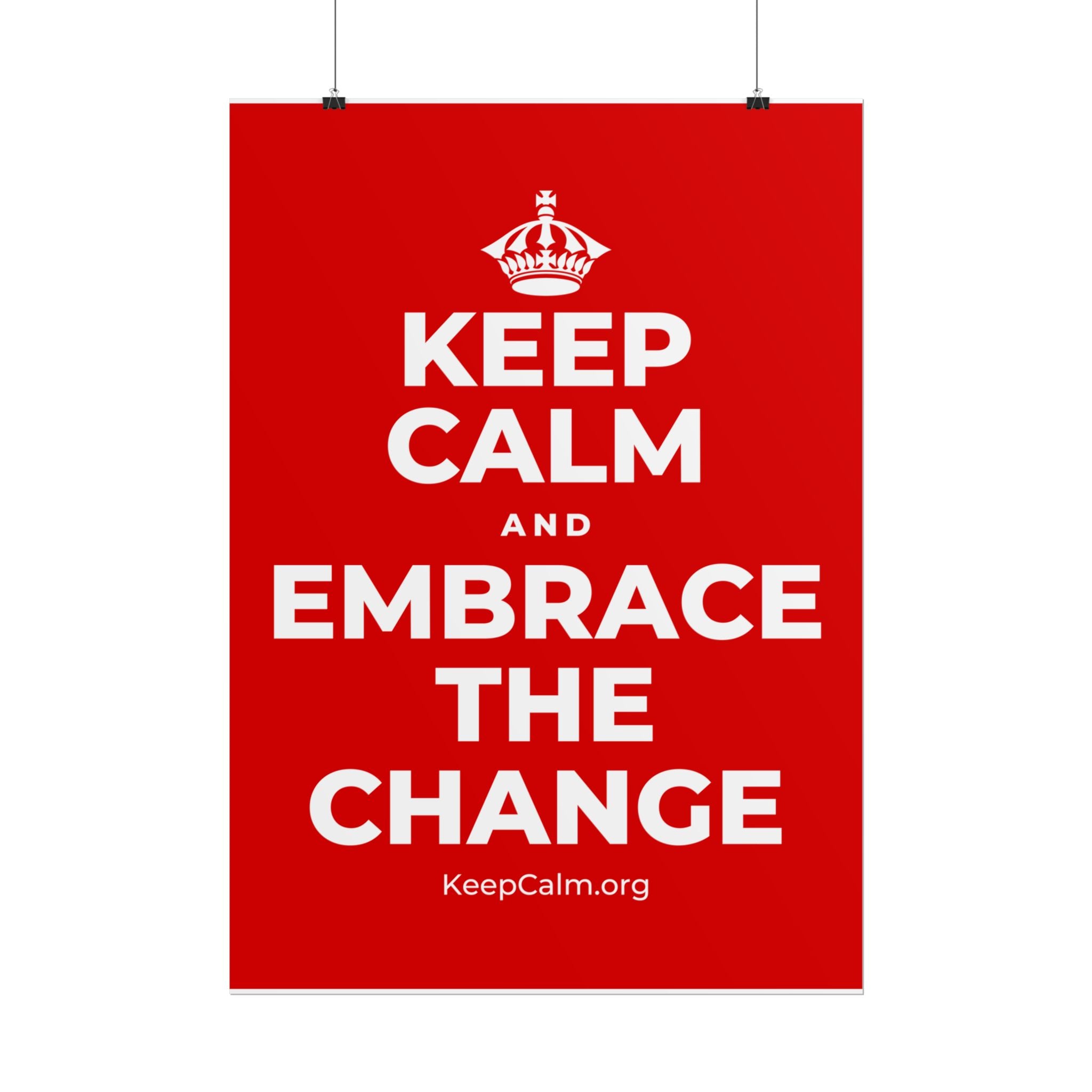KEEP CALM AND EMBRACE THE CHANGE Poster