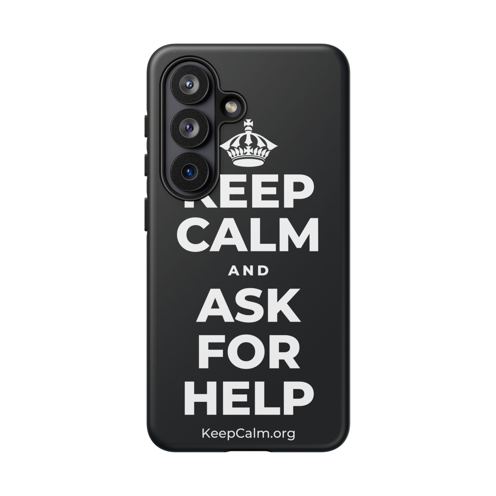 KEEP CALM AND ASK FOR HELP Phone Case (Dark)