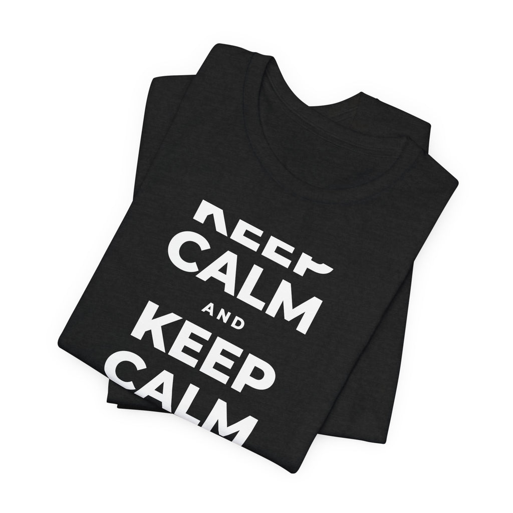KEEP CALM AND TAKE A WALK T-Shirt (White–Asphalt)