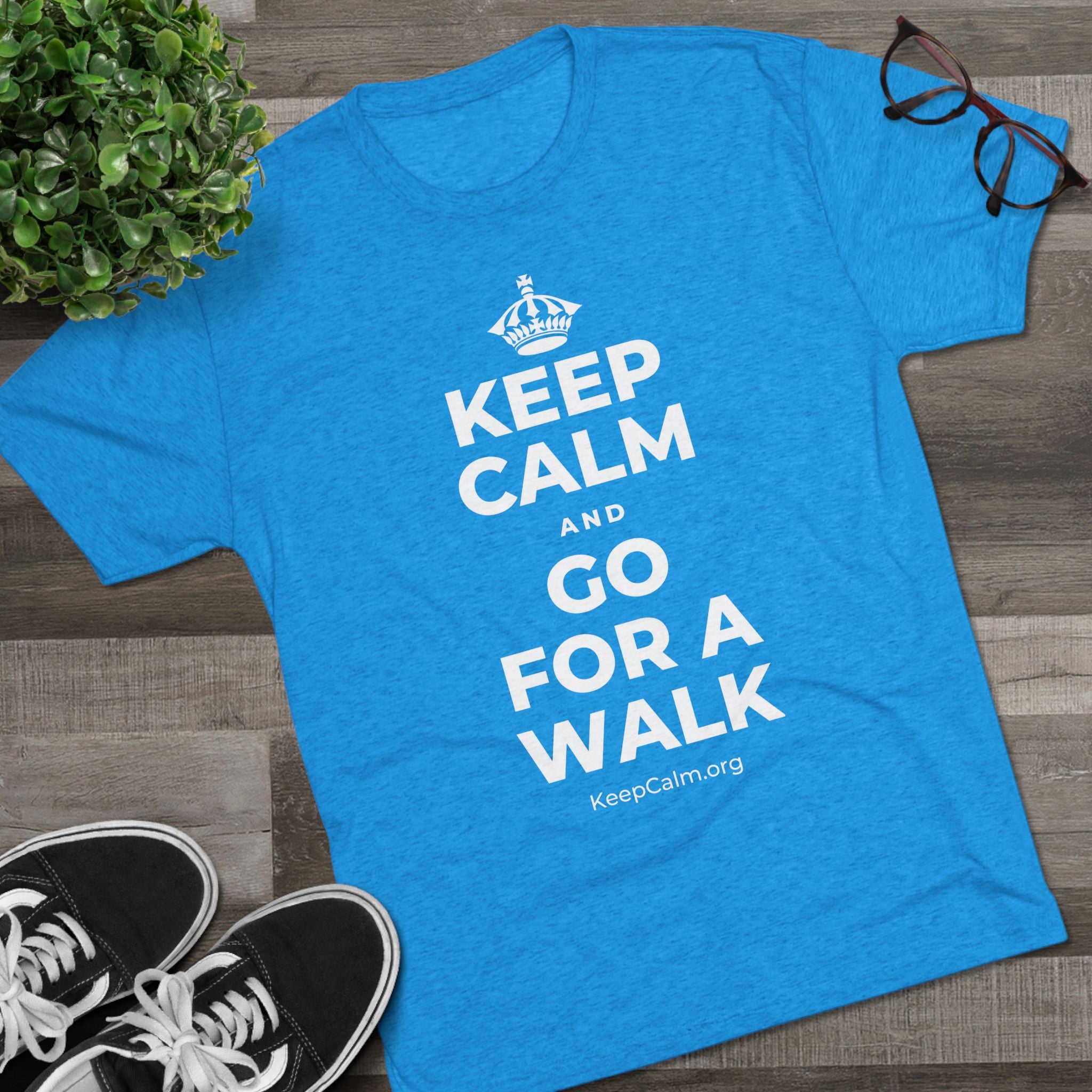 KEEP CALM AND GO FOR A WALK Tri-Blend Tee