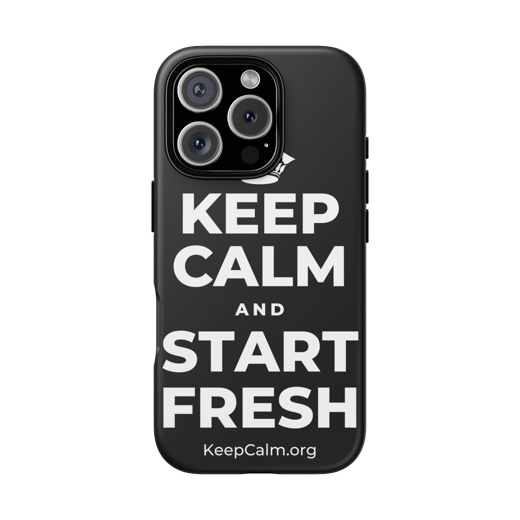 KEEP CALM AND START FRESH Phone Case (Dark)