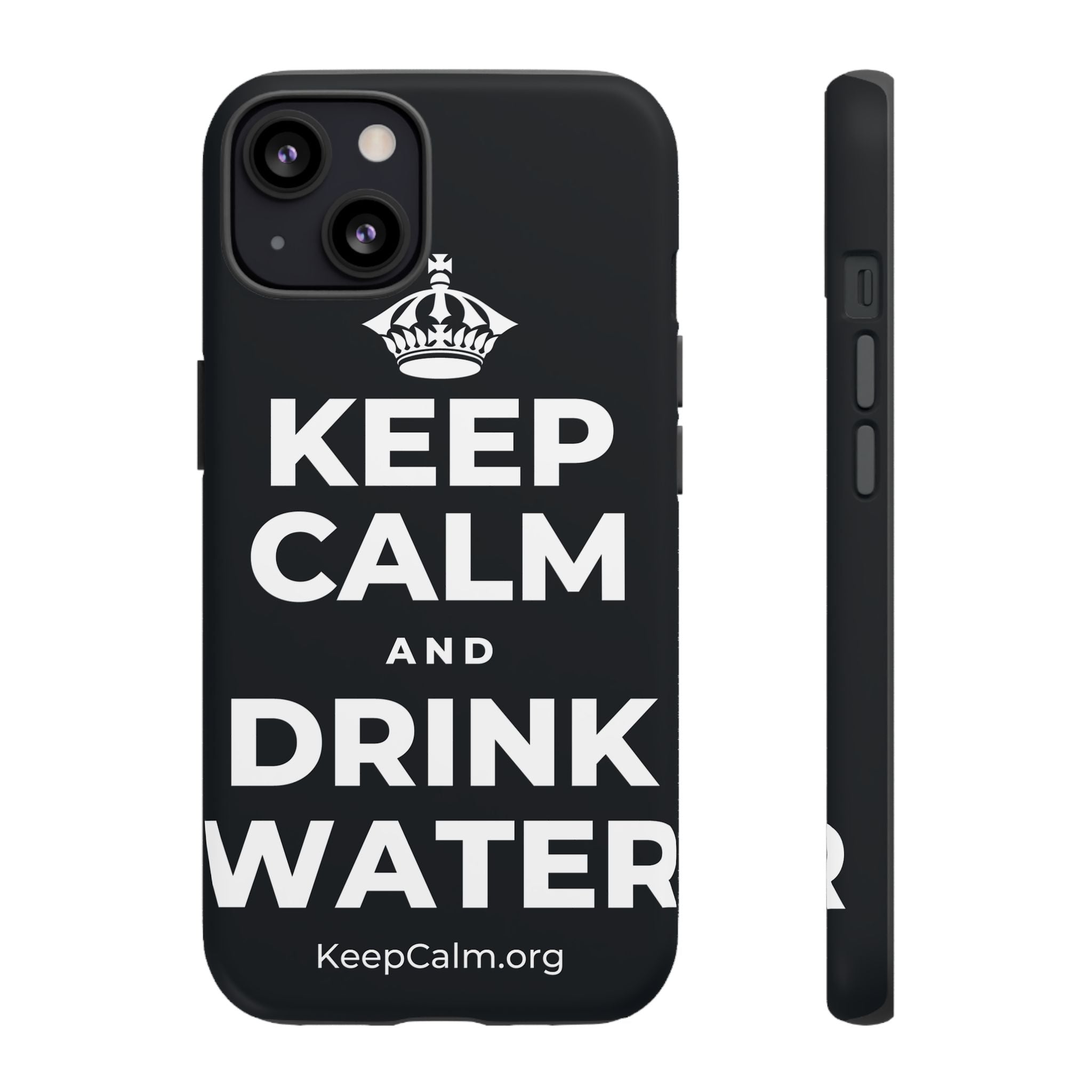 KEEP CALM AND DRINK WATER Phone Case (Dark)