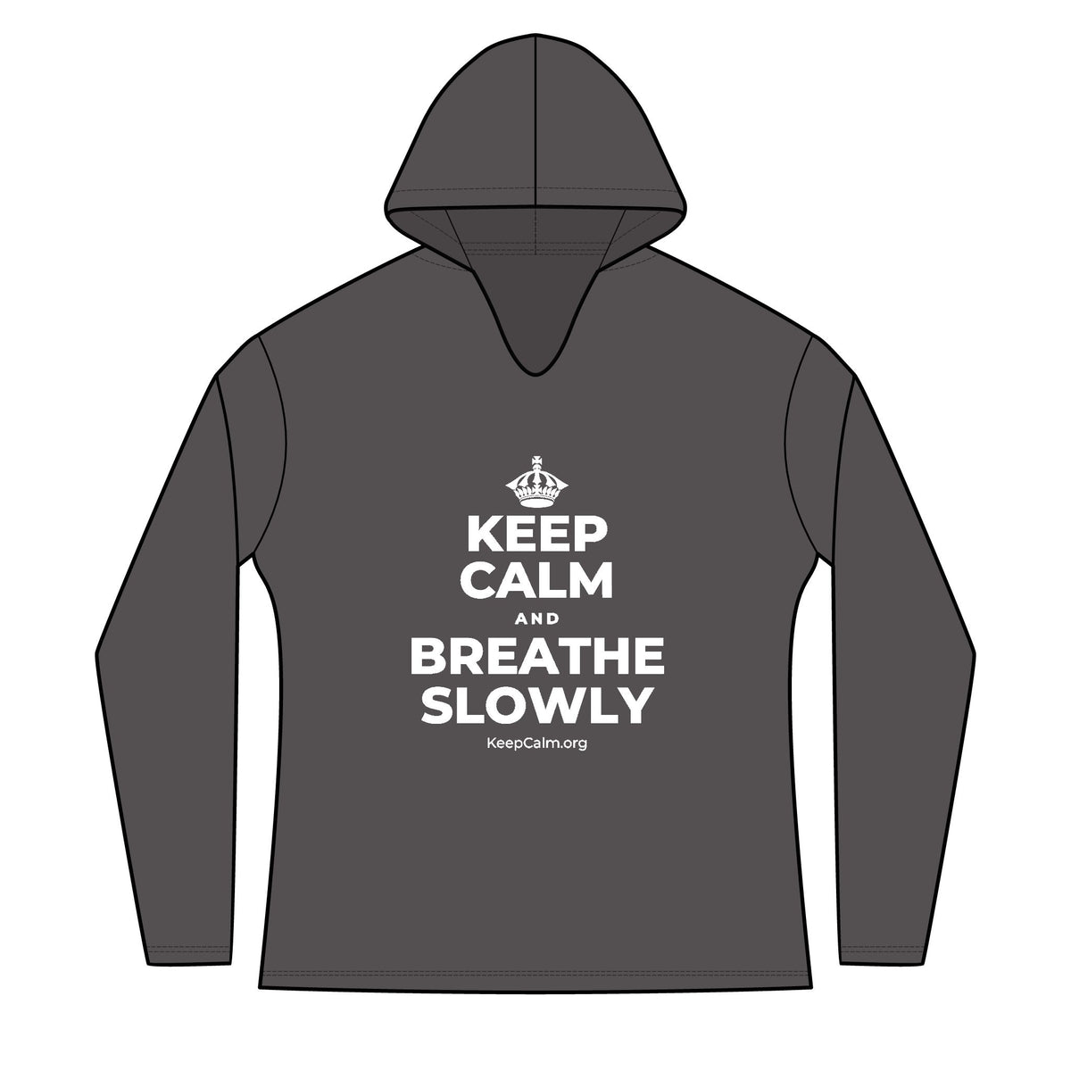 KEEP CALM AND BREATHE SLOWLY Women's Long Sleeve Hoodie