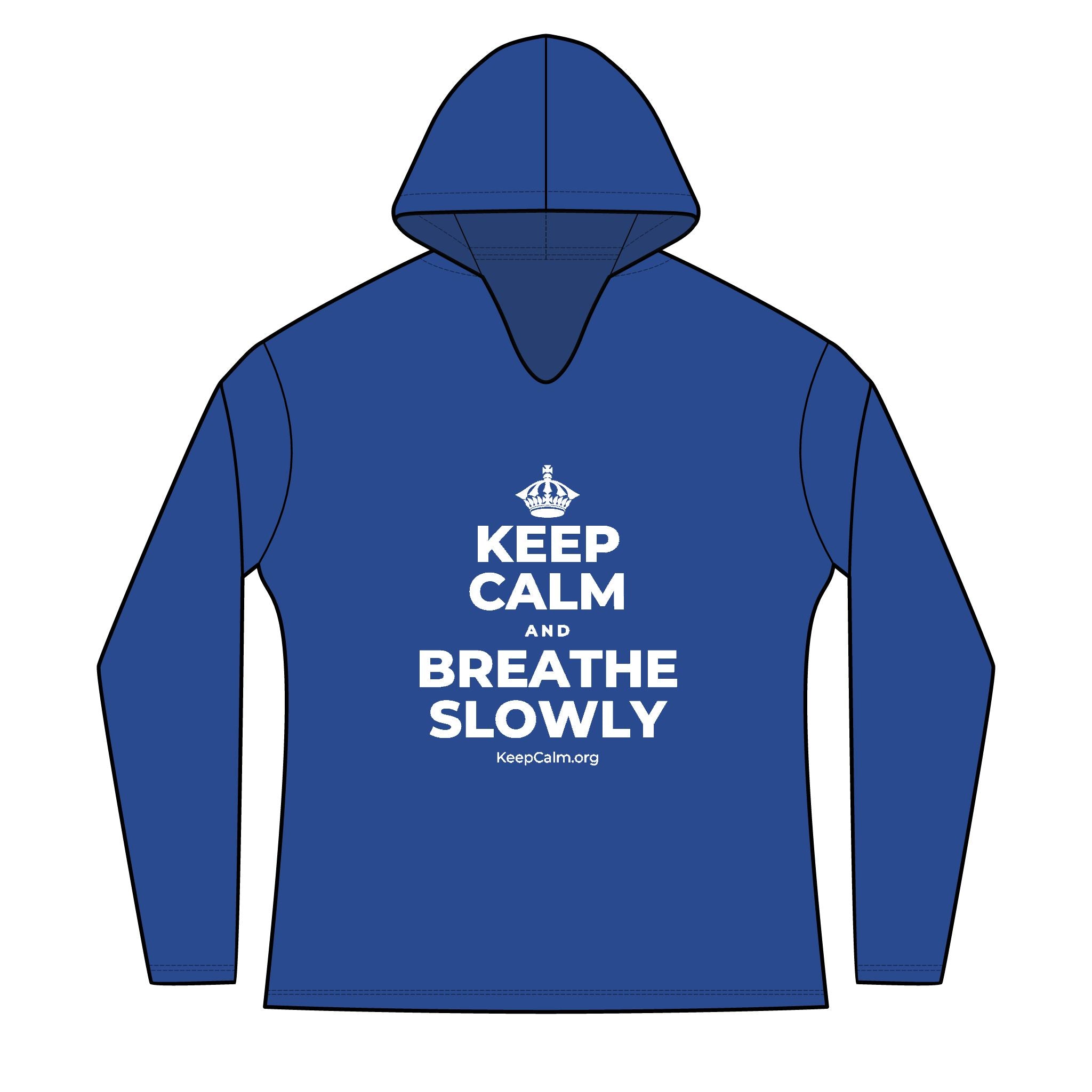 KEEP CALM AND BREATHE SLOWLY Women's Long Sleeve Hoodie