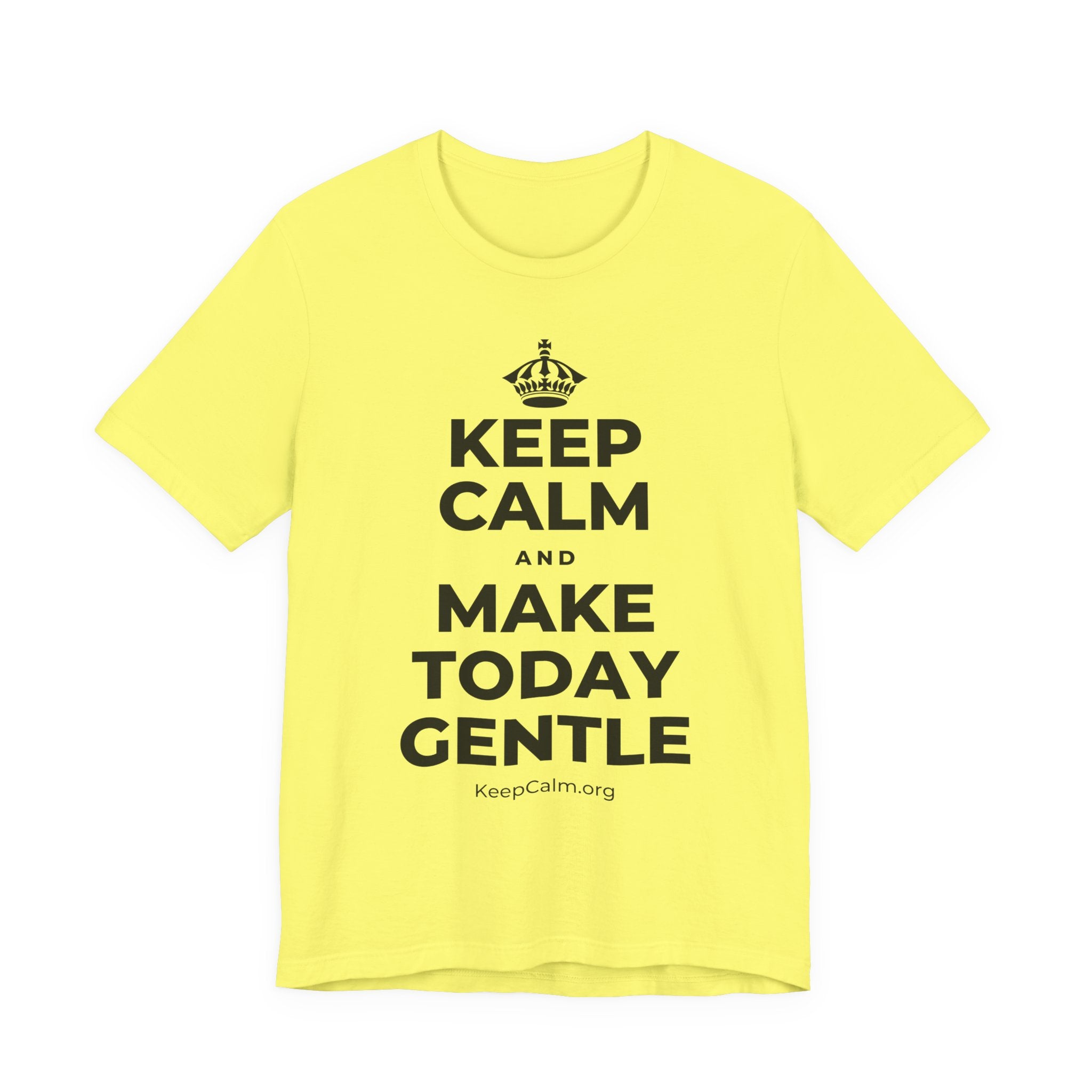 KEEP CALM AND MAKE TODAY GENTLE T-Shirt (Soft Cream–Heather Mauve)