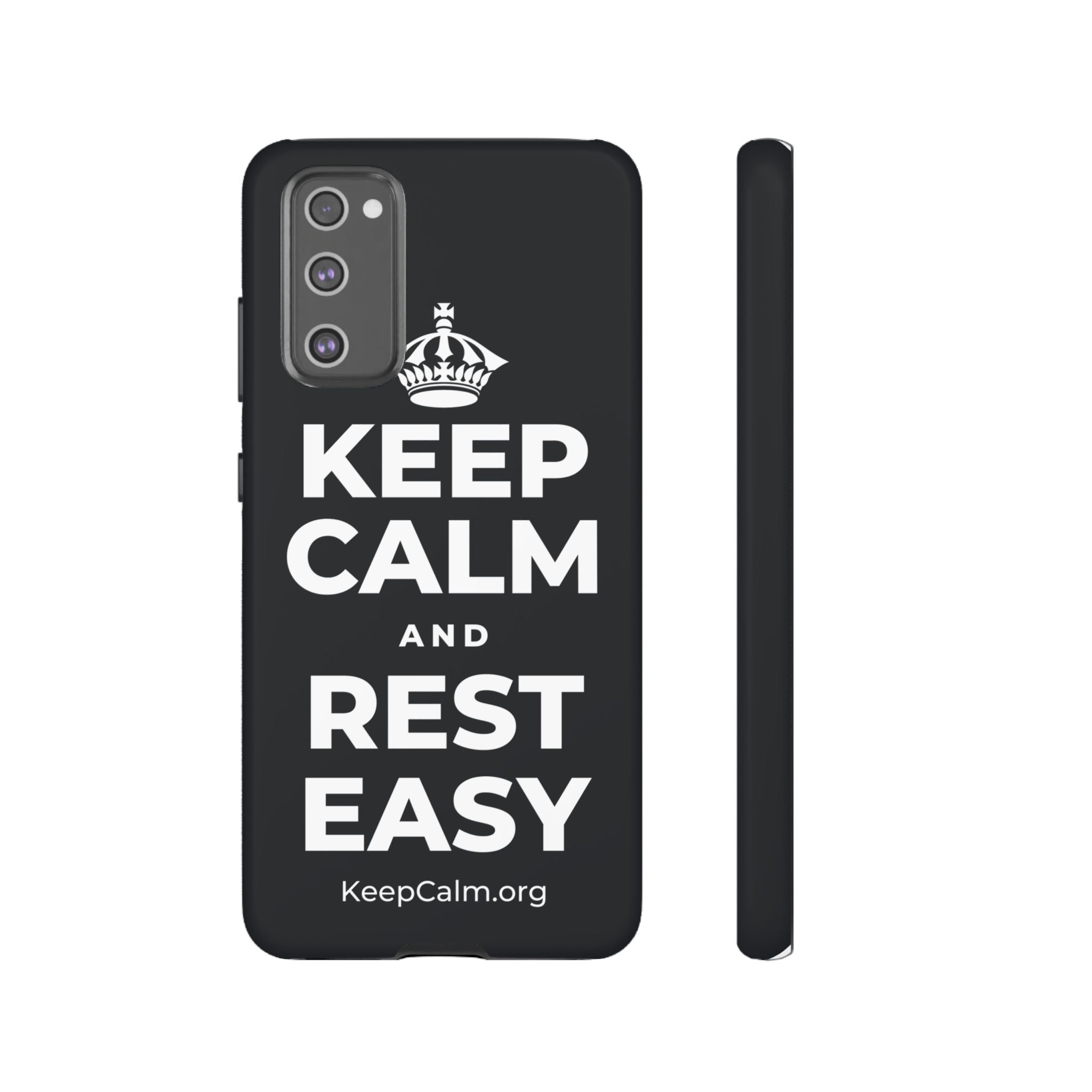 KEEP CALM AND REST EASY Phone Case (Dark)