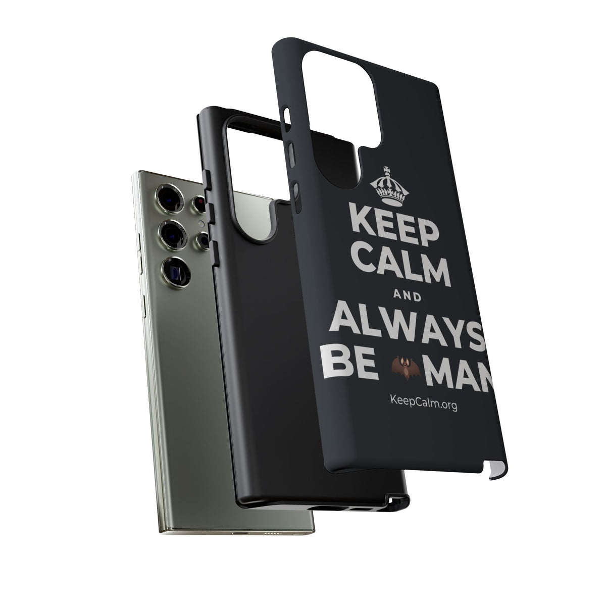 KEEP CALM AND ALWAYS BE 🦇MAN Phone Case (Dark)