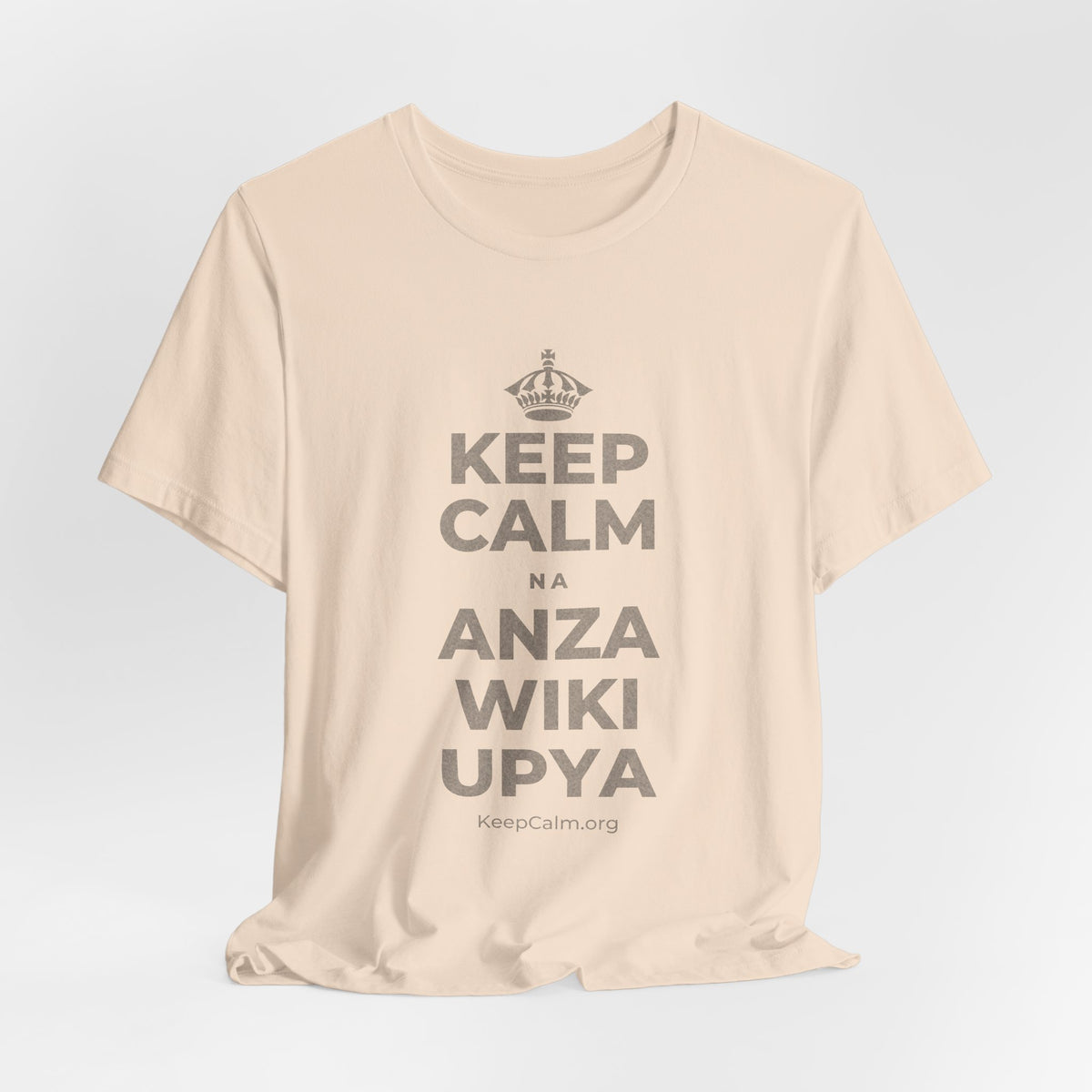 KEEP CALM NA ANZA WIKI UPYA T-Shirt (Soft Cream–Heather Mauve)