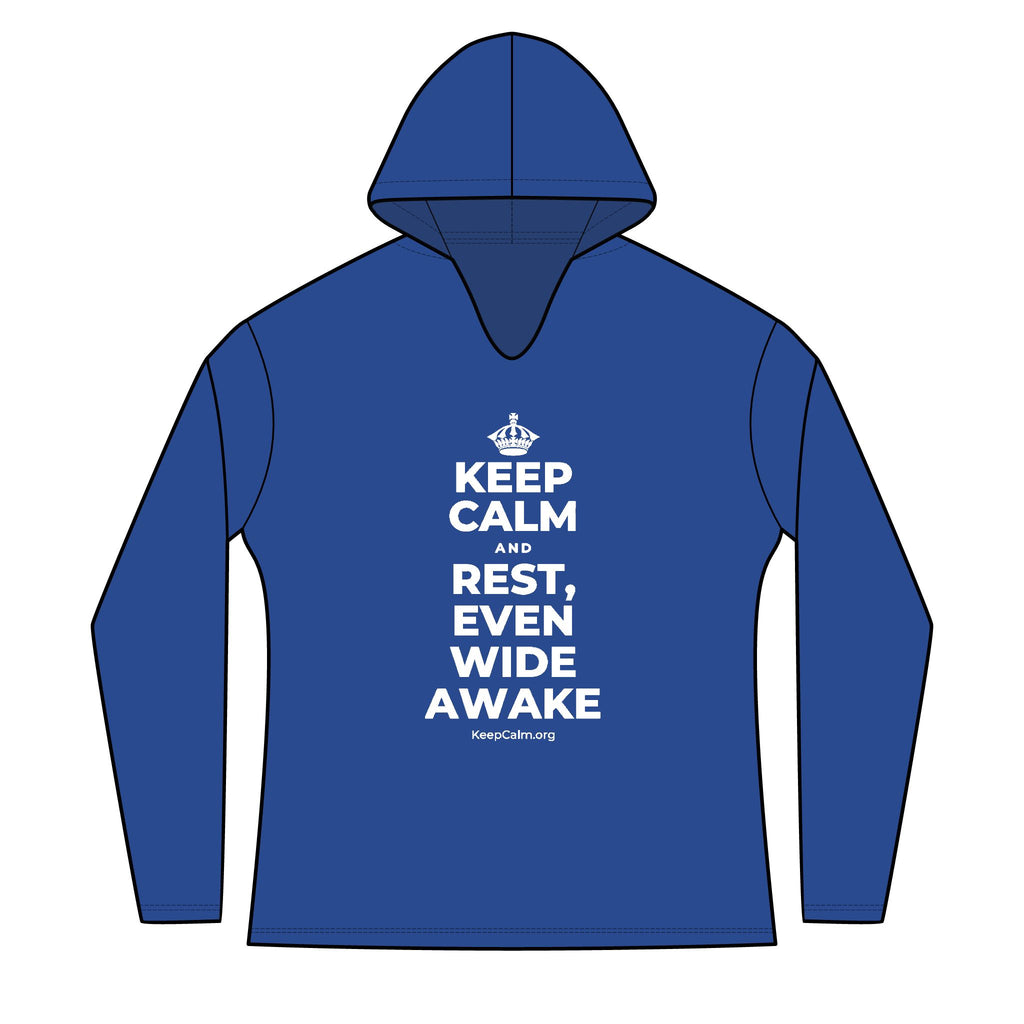 KEEP CALM AND REST, EVEN WIDE AWAKE Women's Long Sleeve Hoodie