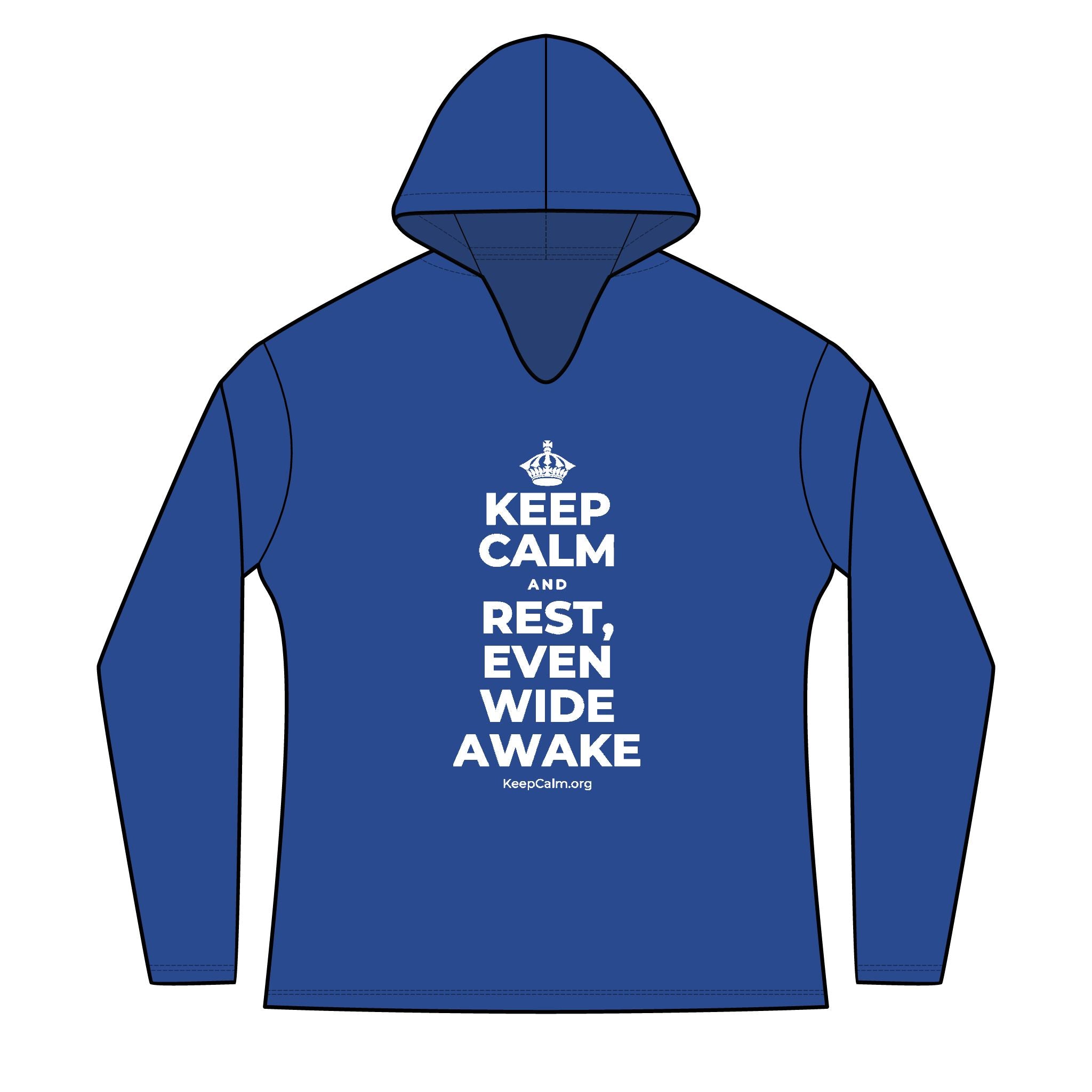 KEEP CALM AND REST, EVEN WIDE AWAKE Women's Long Sleeve Hoodie