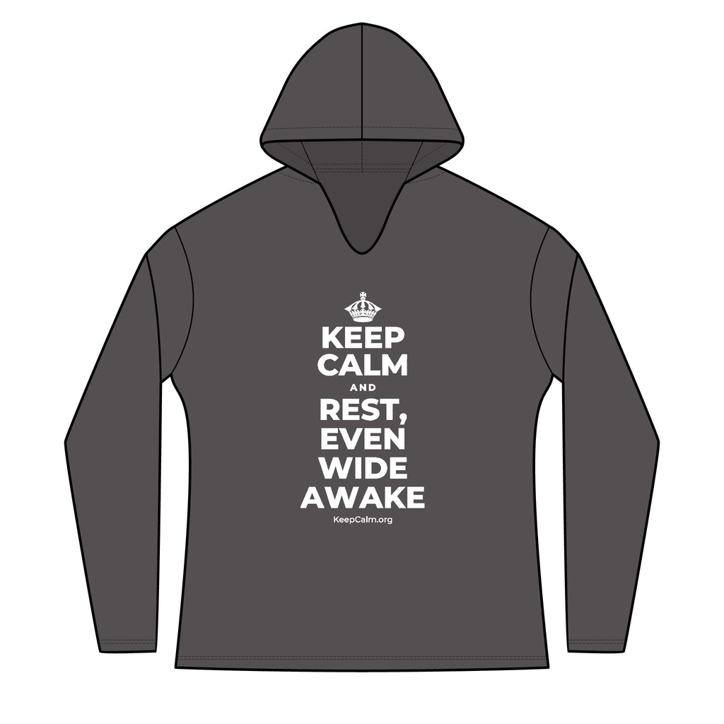 KEEP CALM AND REST, EVEN WIDE AWAKE Women's Long Sleeve Hoodie