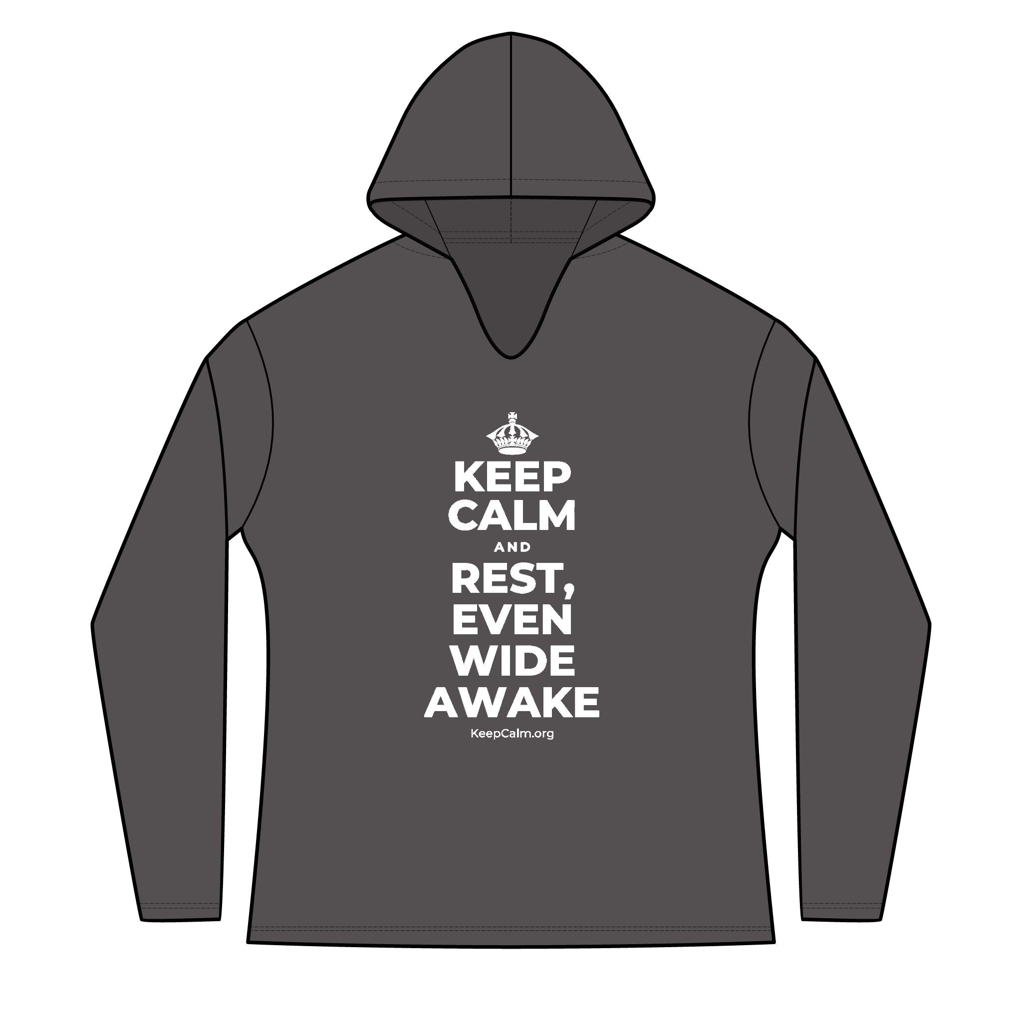 KEEP CALM AND REST, EVEN WIDE AWAKE Women's Long Sleeve Hoodie