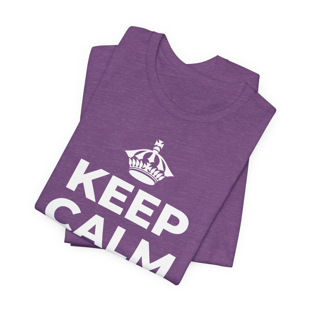 KEEP CALM AND 去踩踩草地 T-Shirt (Baby Blue–Silver)
