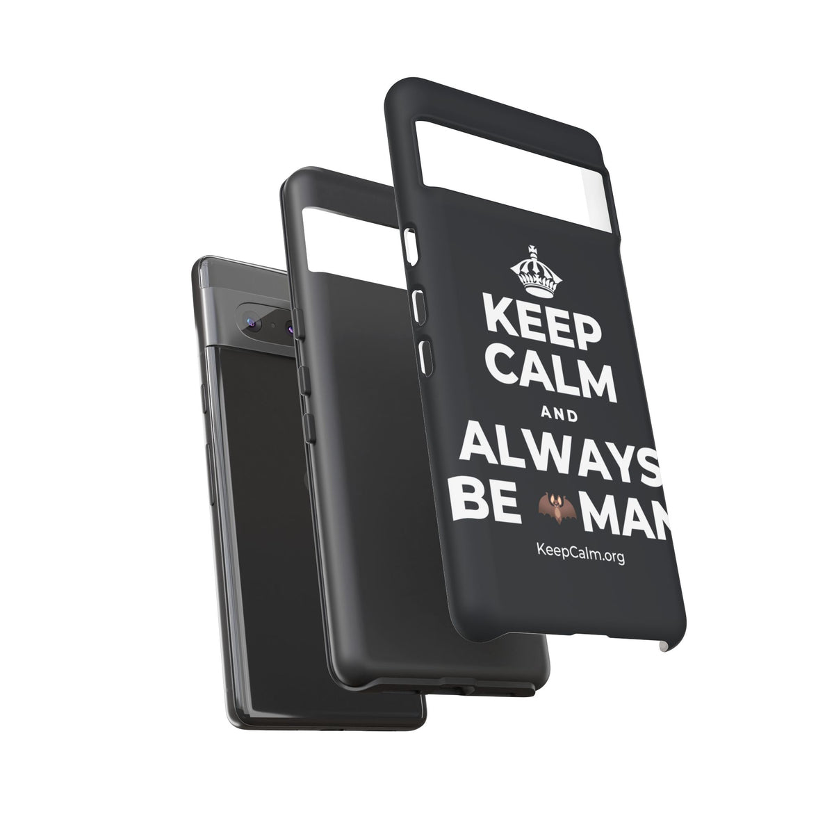 KEEP CALM AND ALWAYS BE 🦇MAN Phone Case (Dark)