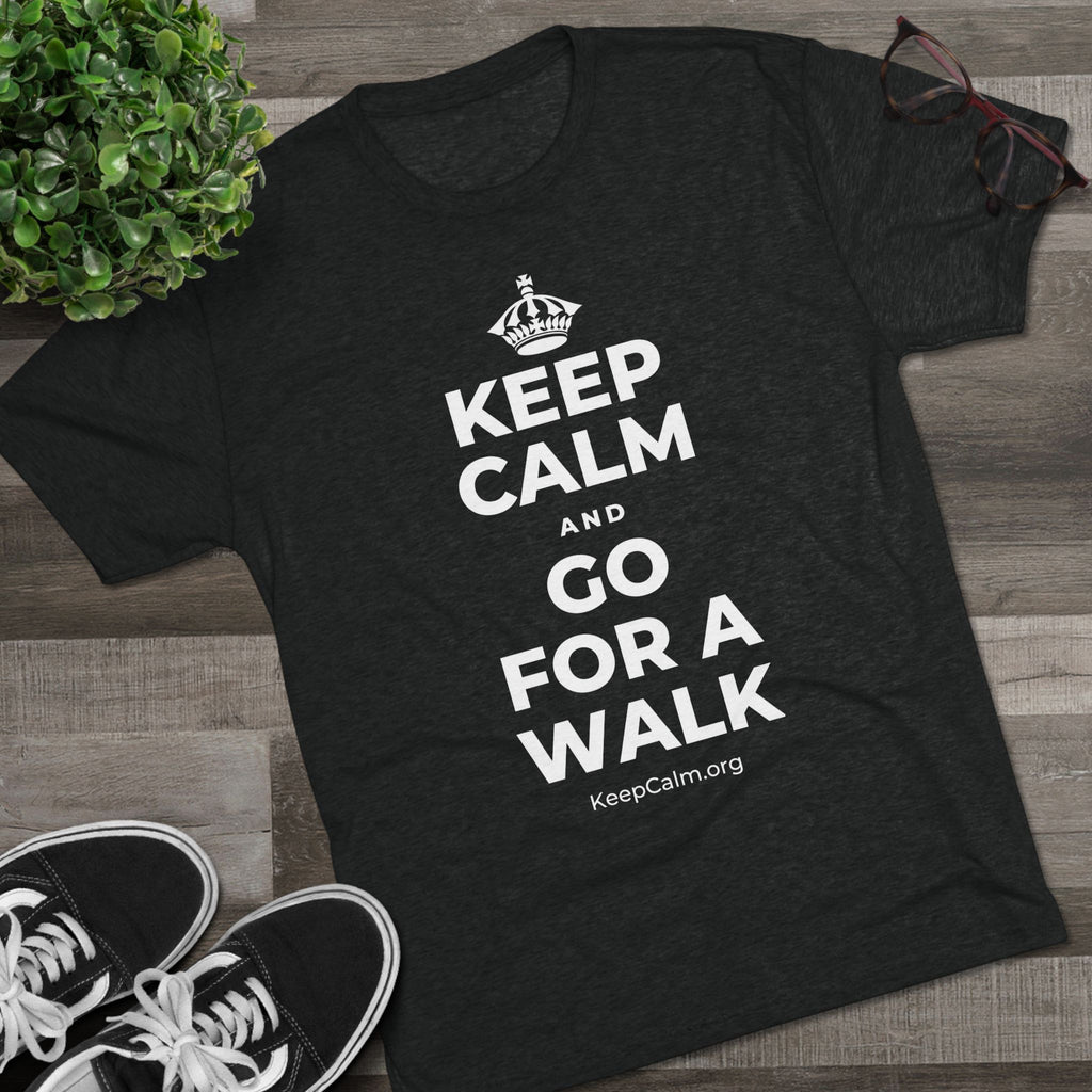 KEEP CALM AND GO FOR A WALK Tri-Blend Tee