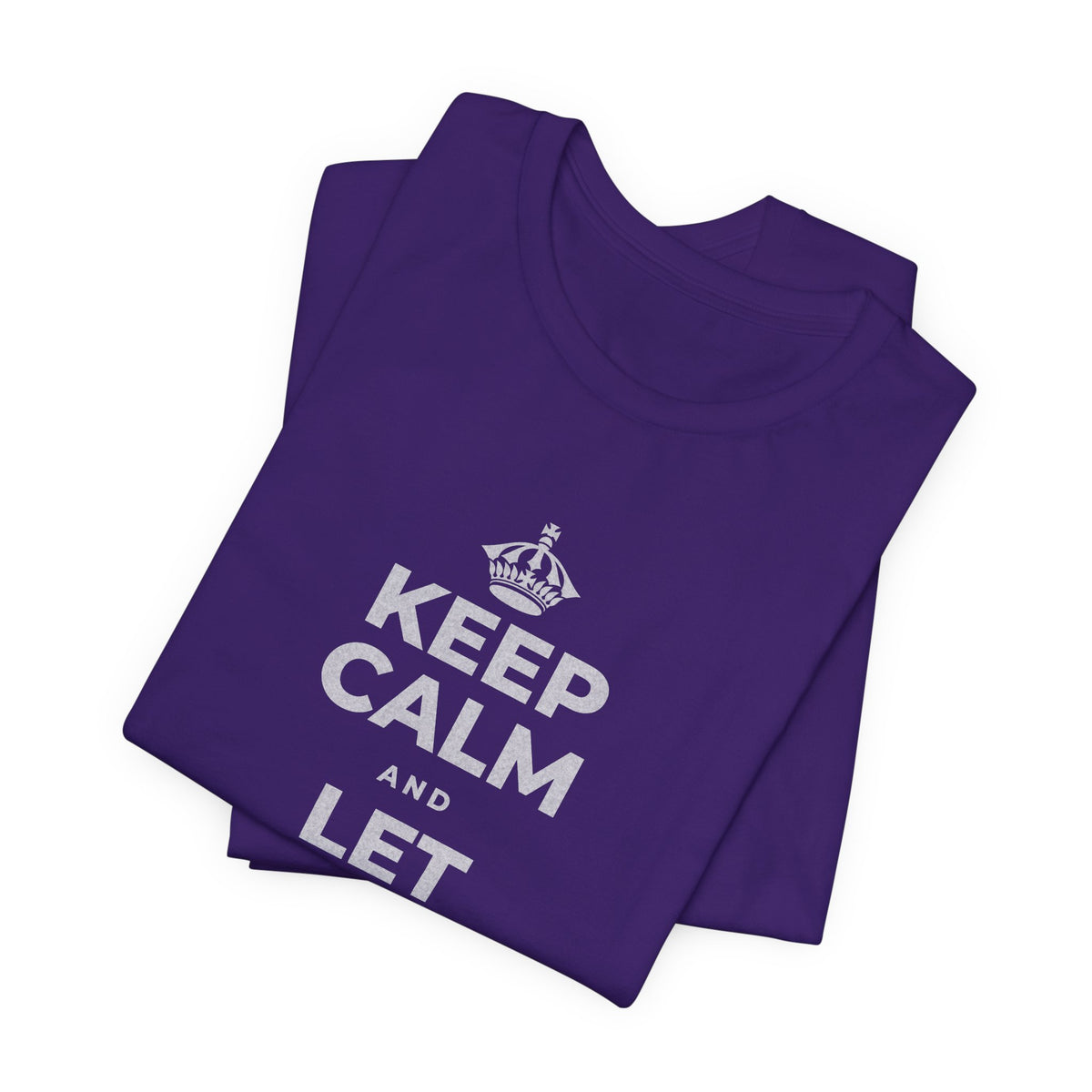 KEEP CALM AND LET YOURSELF SLOW DOWN T-Shirt (Soft Cream–Heather Mauve)