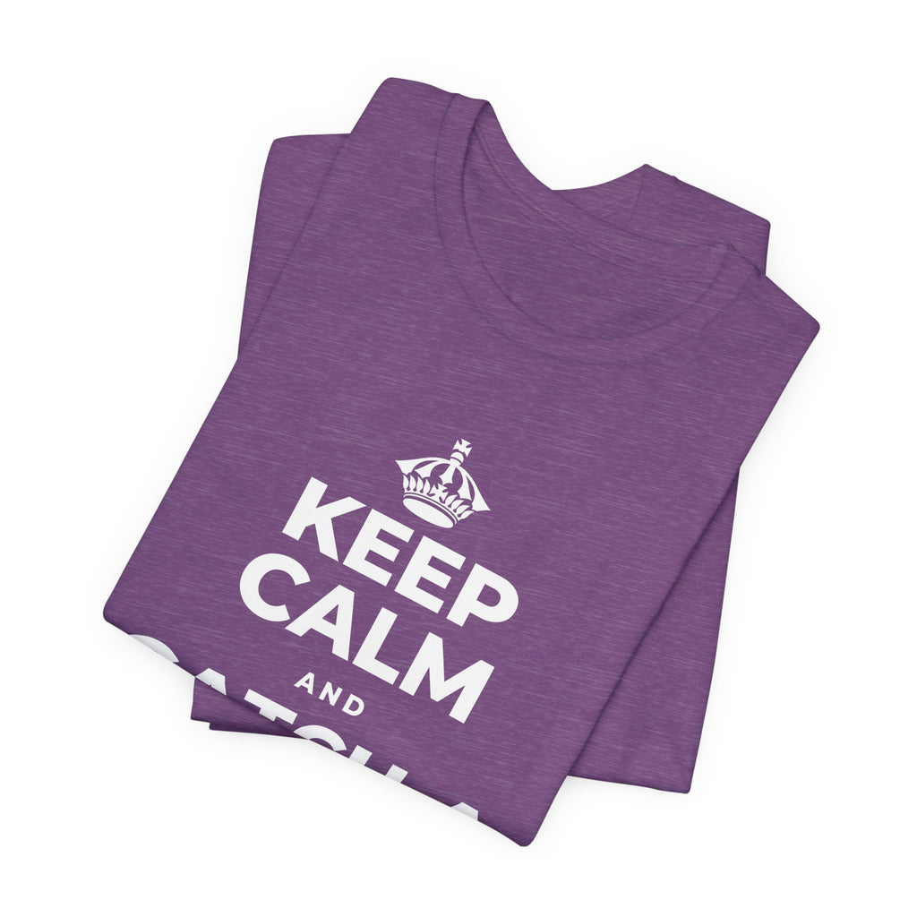KEEP CALM AND CATCH A SEA BREEZE T-Shirt (Baby Blue–Silver)