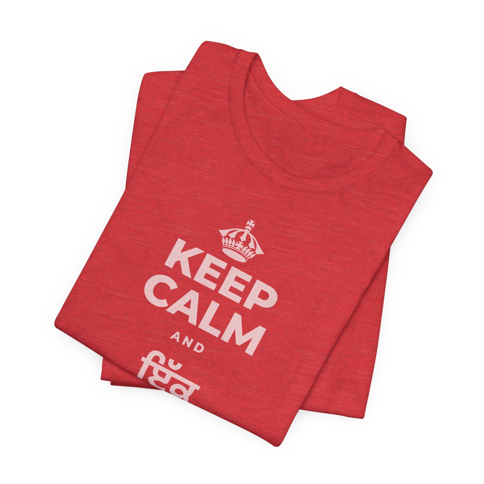 KEEP CALM AND ਇੱਕ ਬੀਜ ਬੀਜੋ T-Shirt (Baby Blue–Silver)