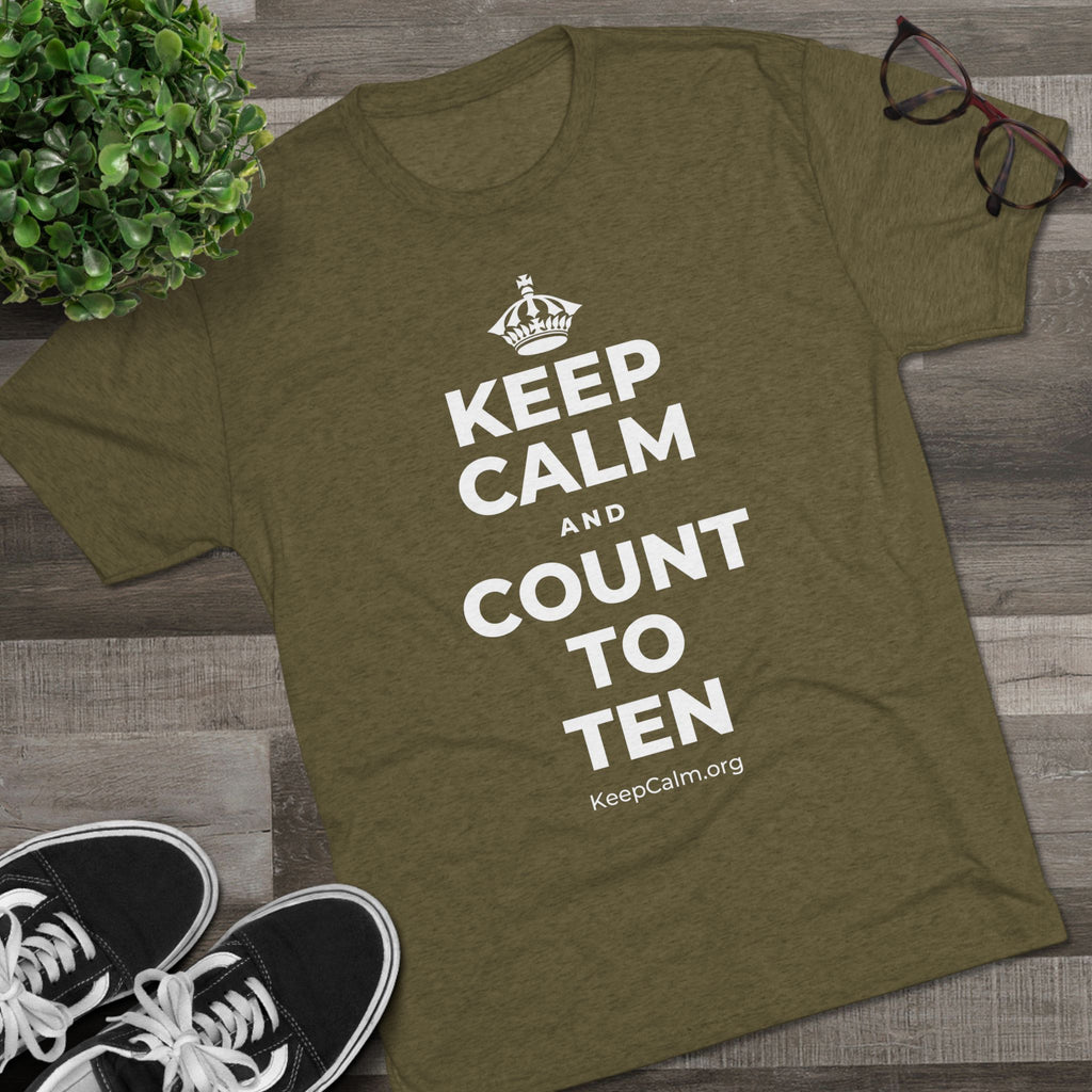 KEEP CALM AND COUNT TO TEN Tri-Blend Tee