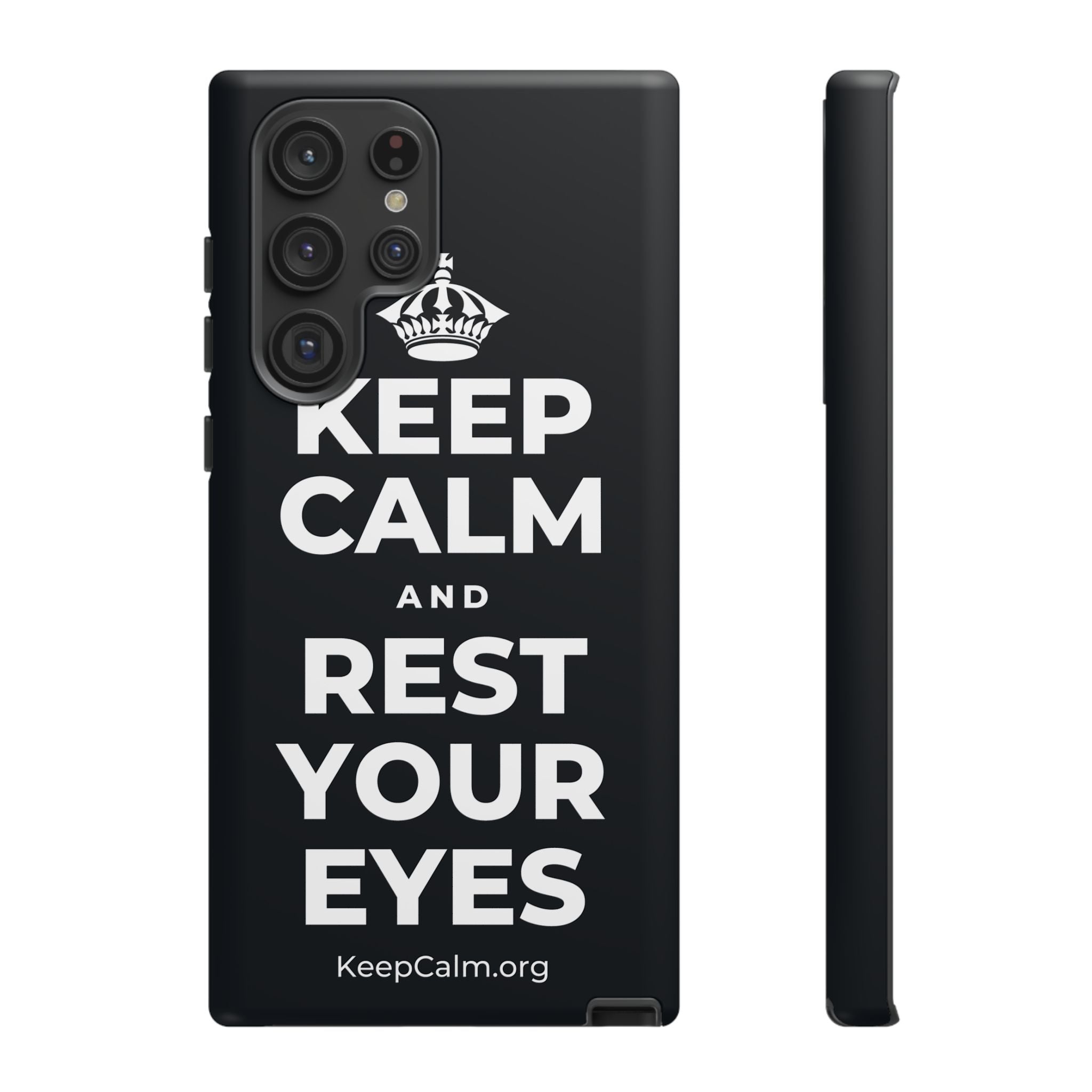 KEEP CALM AND REST YOUR EYES Phone Case (Dark)