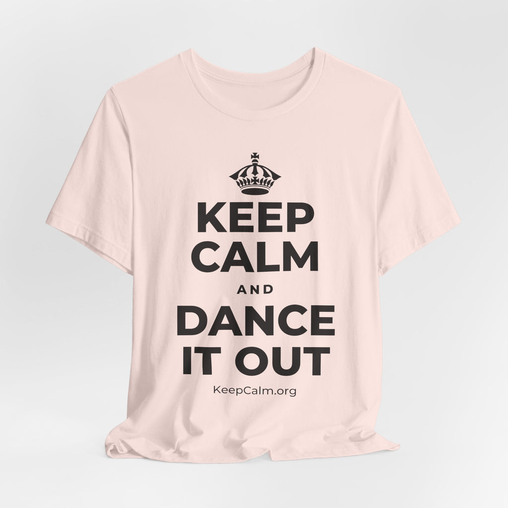 KEEP CALM AND DANCE IT OUT T-Shirt (Soft Cream–Heather Mauve)