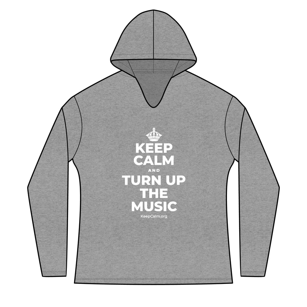 KEEP CALM AND TURN UP THE MUSIC Women's Long Sleeve Hoodie