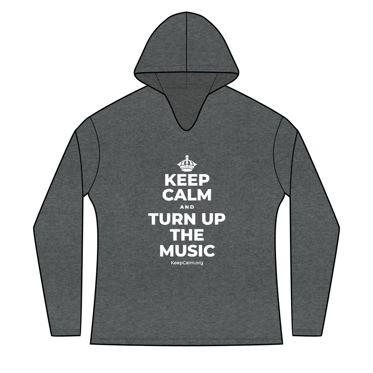 KEEP CALM AND TURN UP THE MUSIC Women's Long Sleeve Hoodie