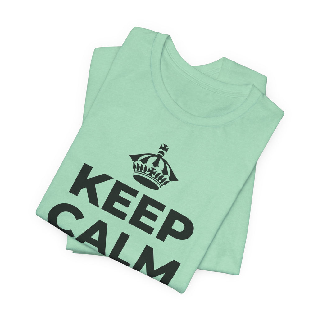 KEEP CALM AND เดินทีละก้าว T-Shirt (Baby Blue–Silver)